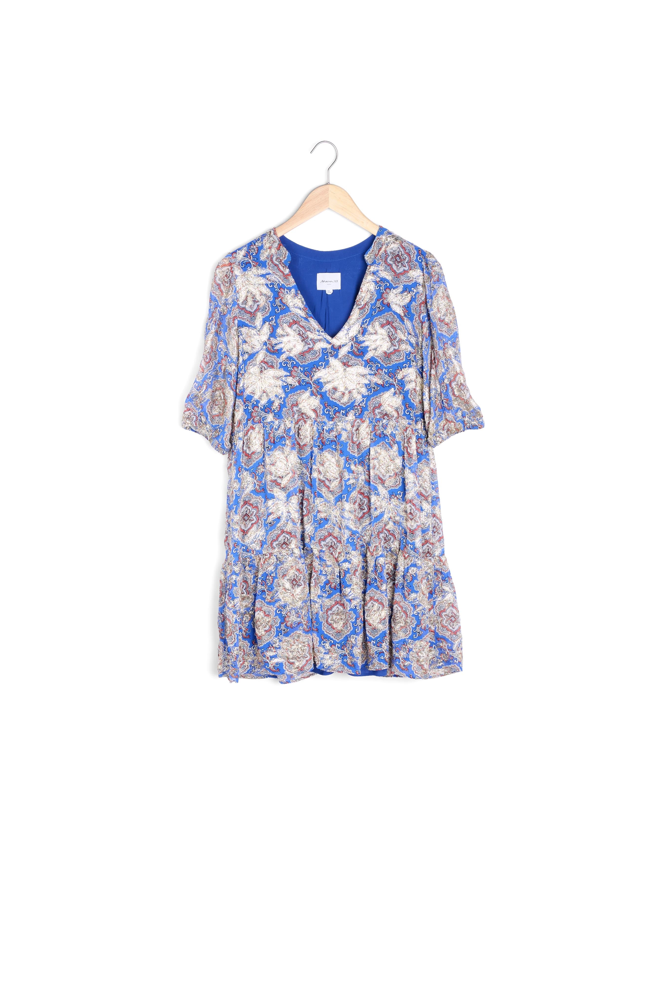 Robe myosotis imprimée Madeleine Faume - seconde main