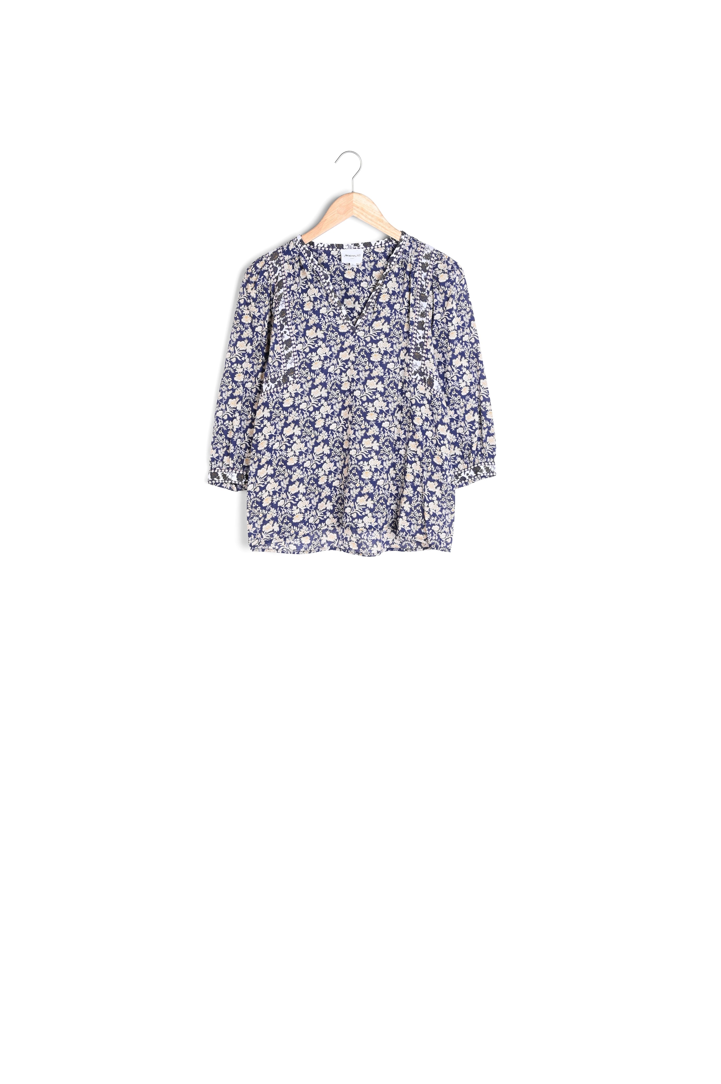 Blouse marine imprimé fleuri Tippi Faume - seconde main