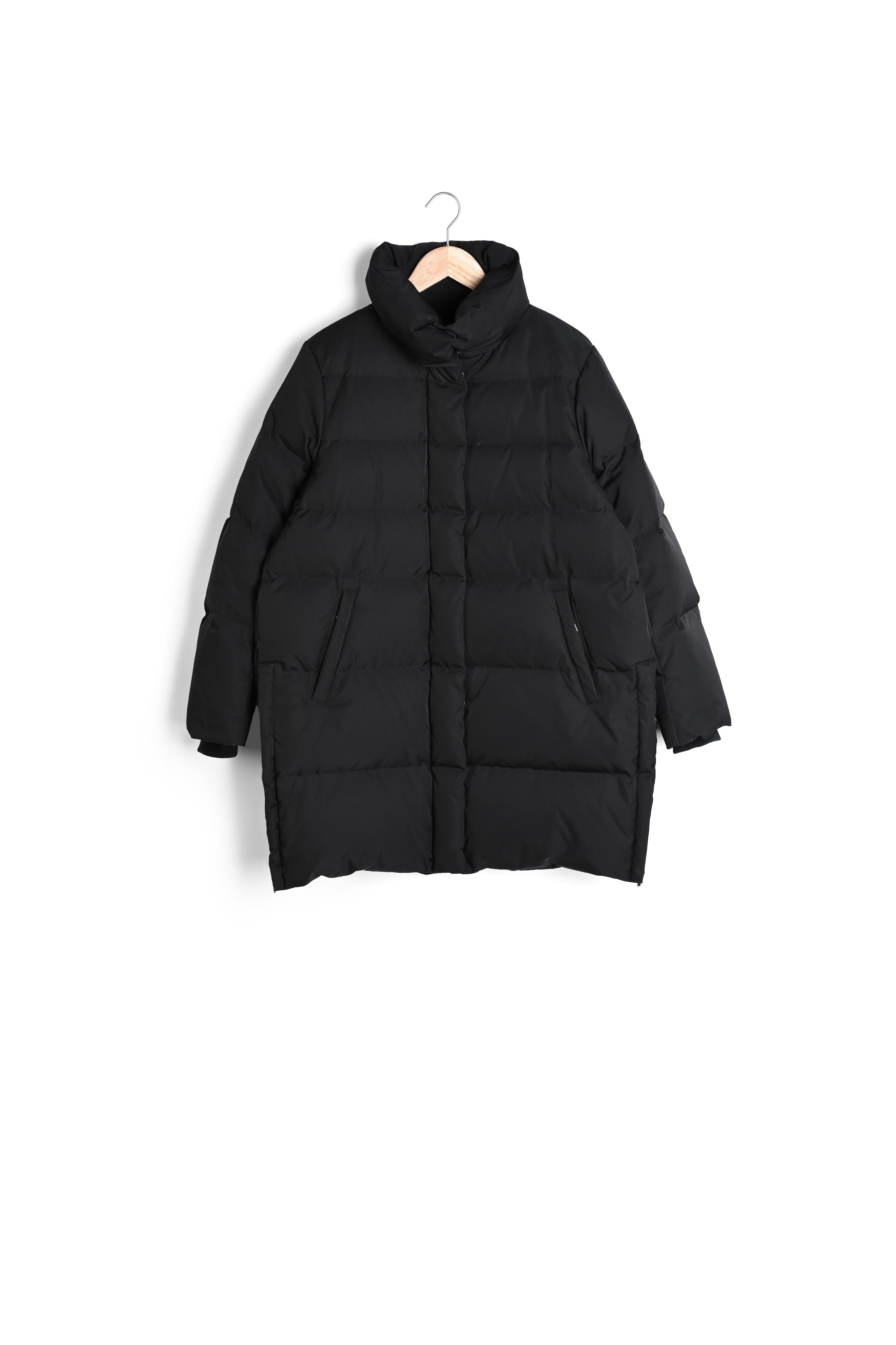 Doudoune longue matelassée noire Lise Faume - seconde main