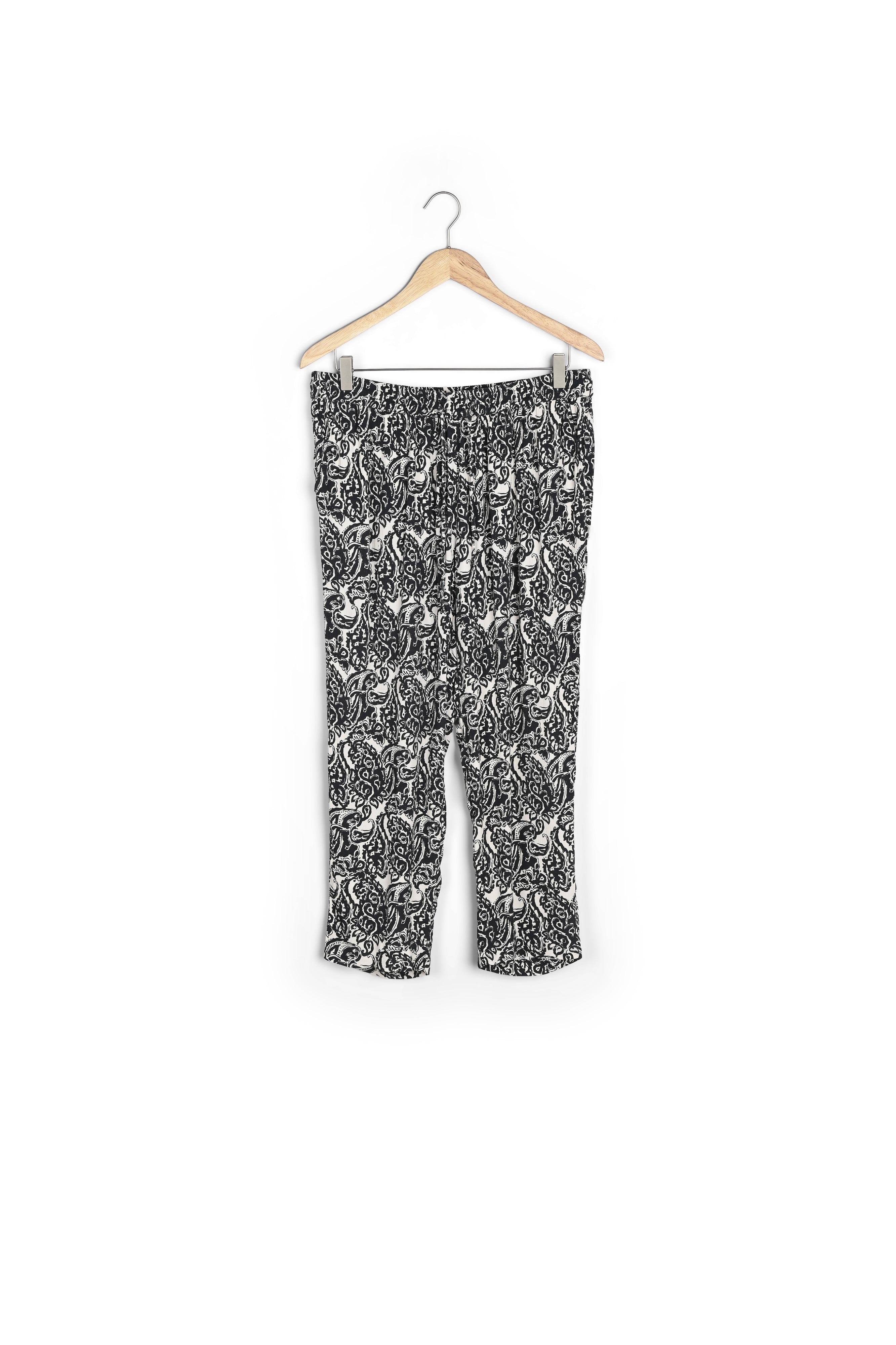 Pantalon en coton imprimé noir et blanc Frahim Faume - seconde main