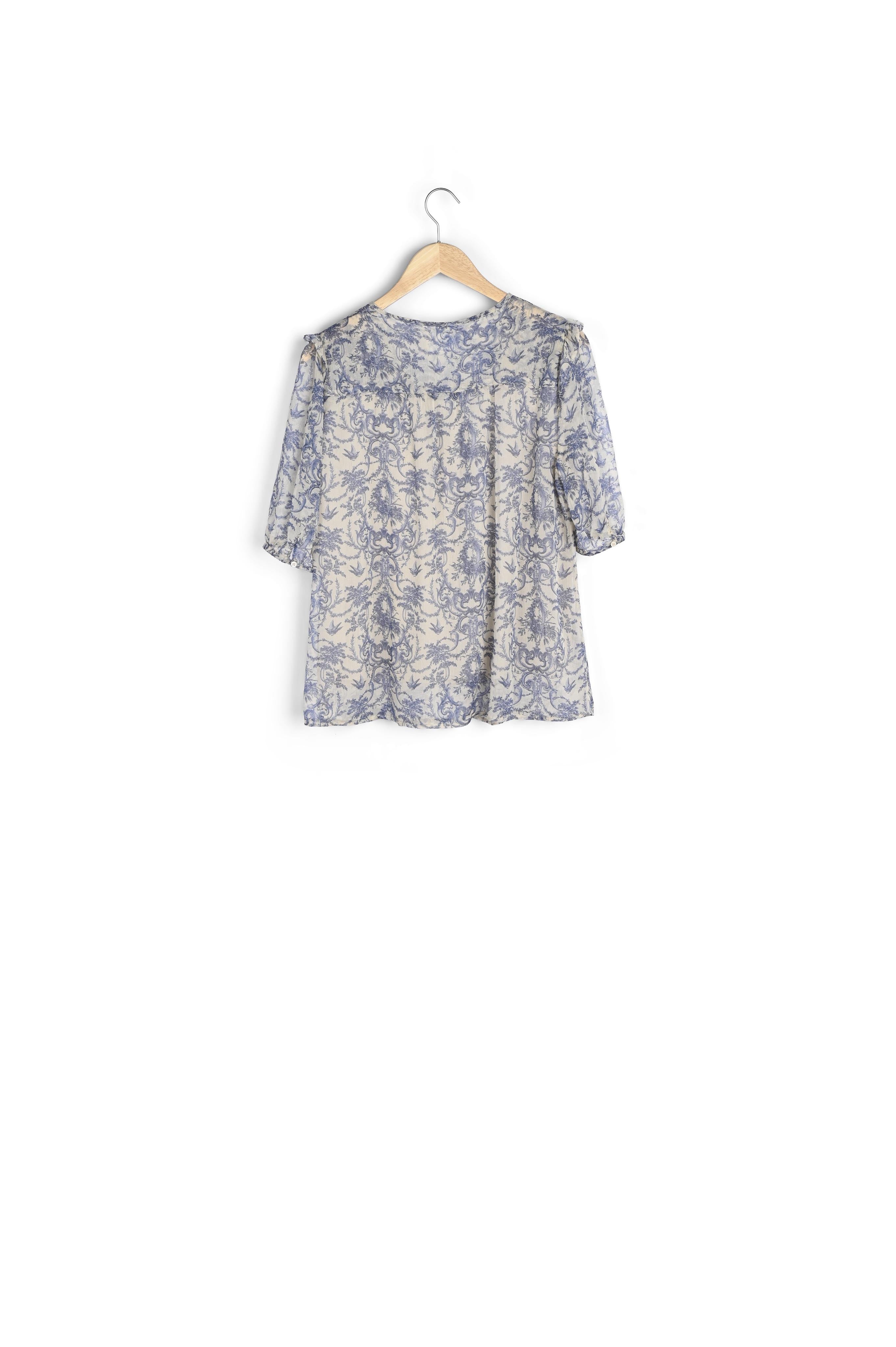 Blouse imprimée à volants Tounia Faume - seconde main