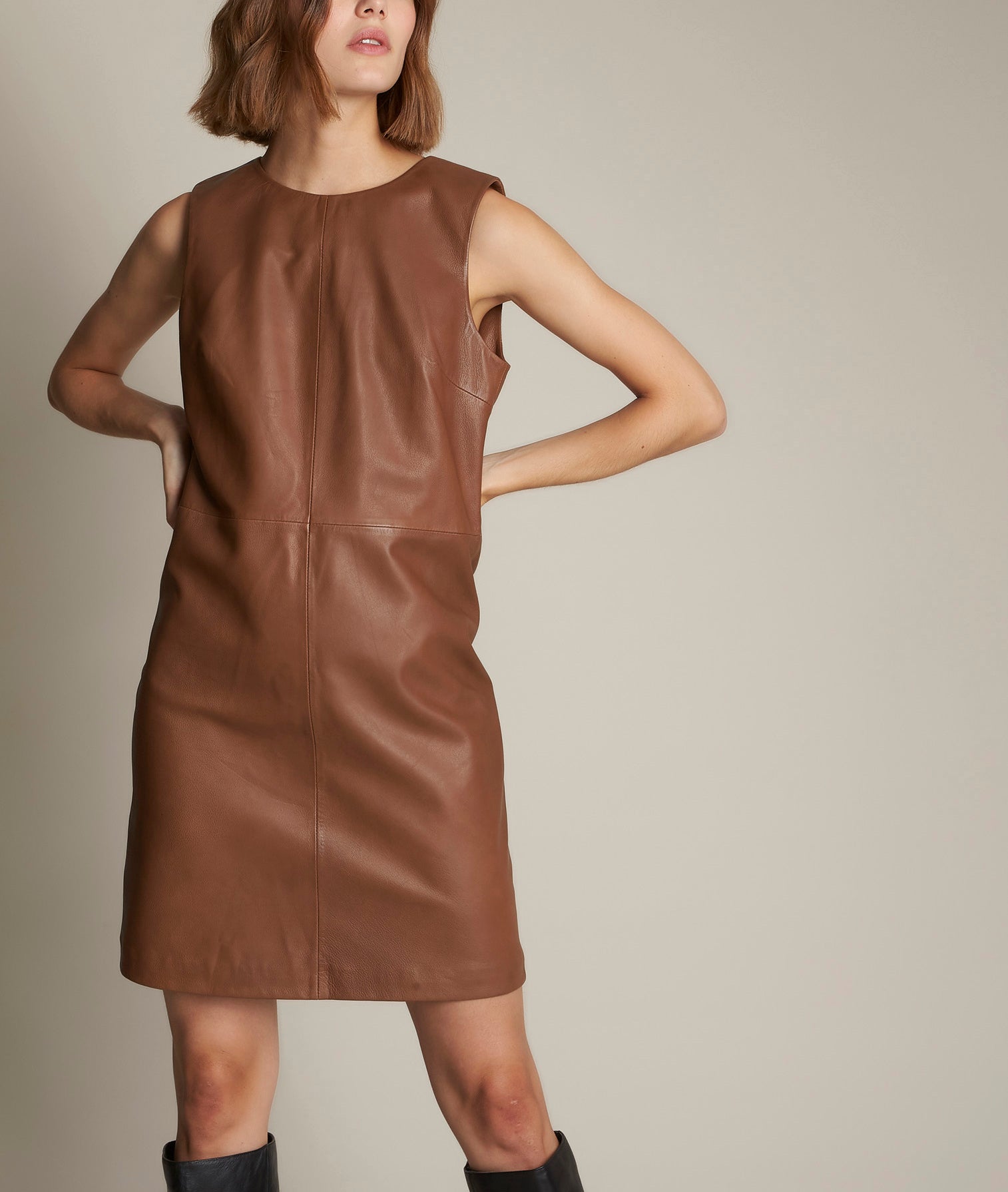 Robe en cuir Izzie Faume - seconde main