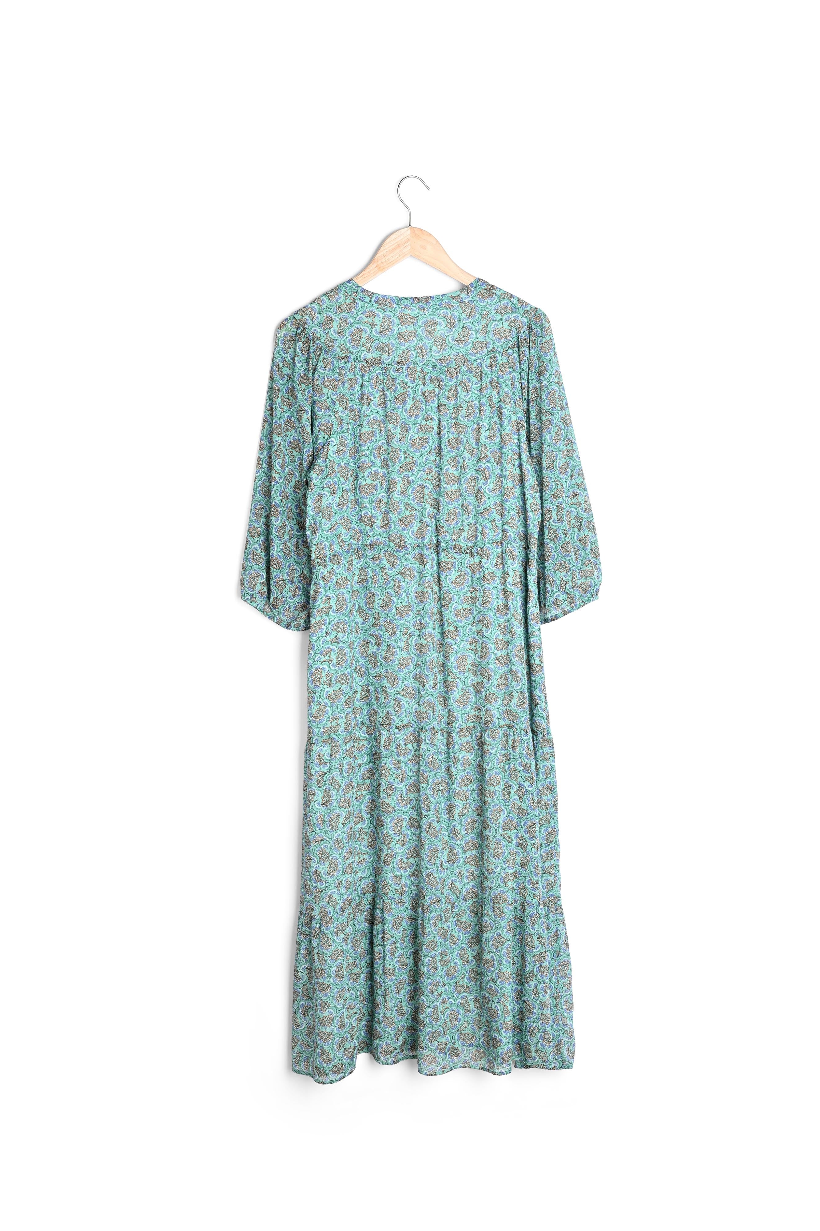 Robe longue imprimée vert d'eau Nae Faume - seconde main
