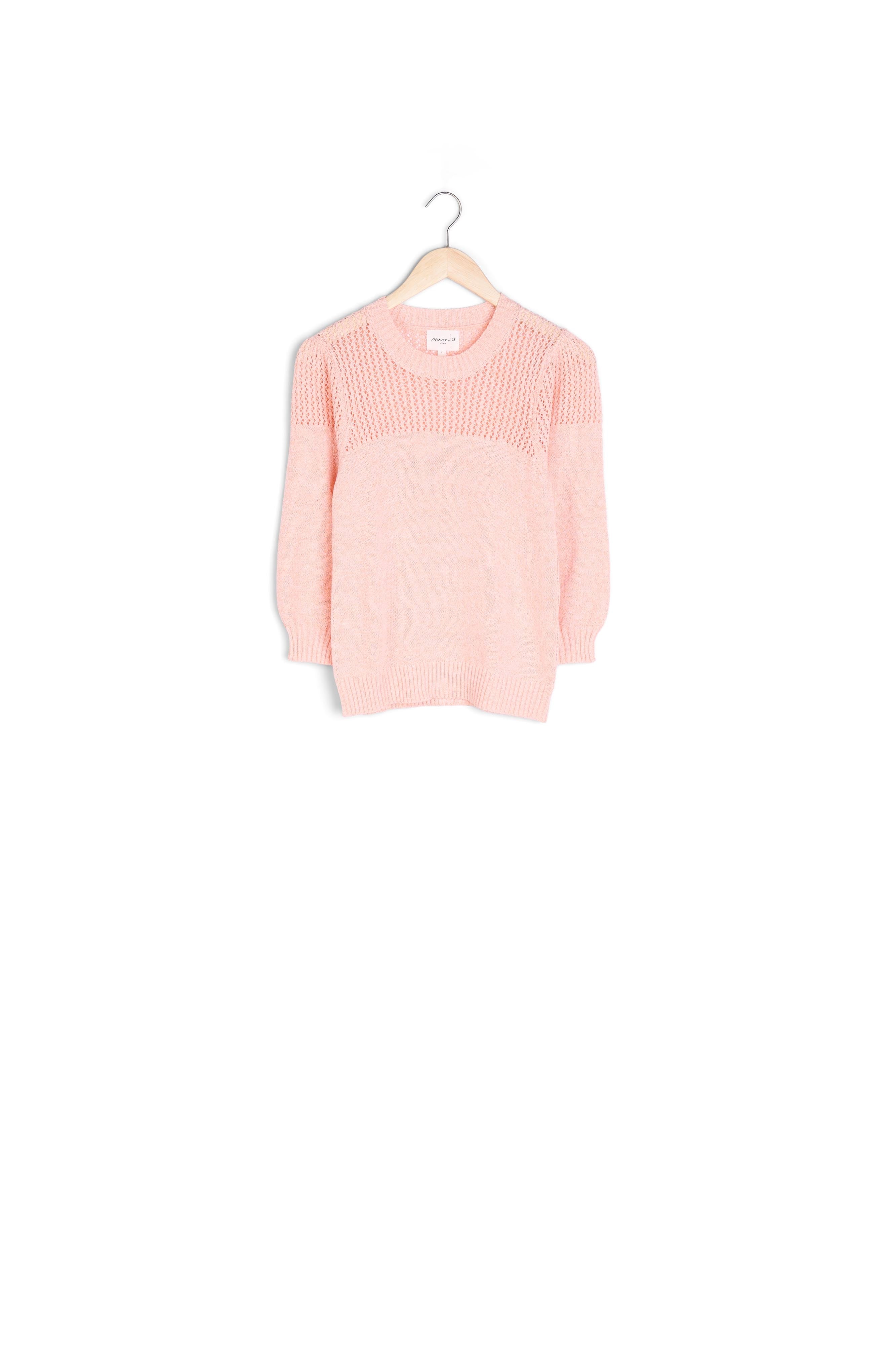 Pull en maille fines pêche Pretty Faume - seconde main