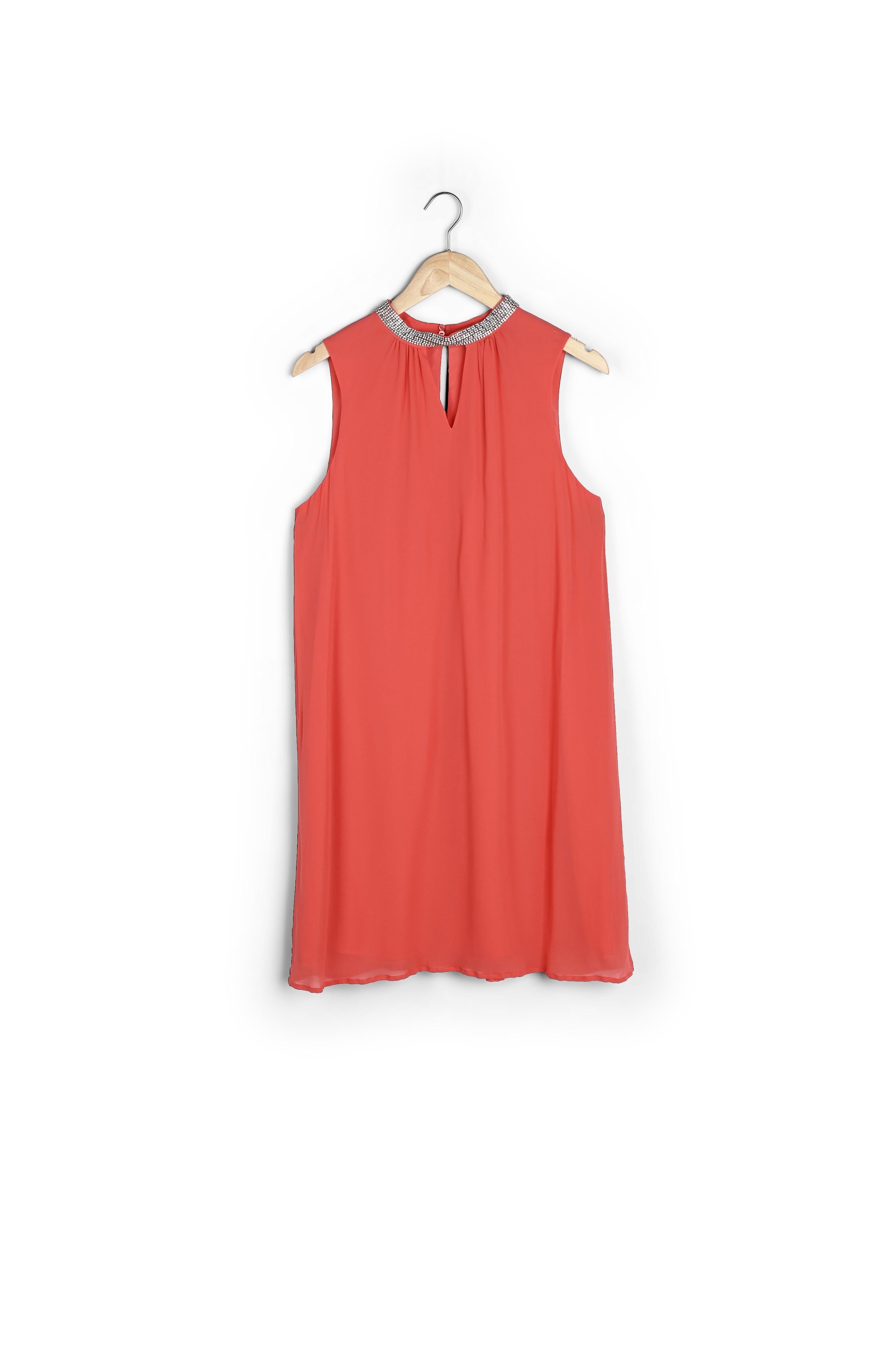 Robe corail fluide strass Oraure Faume - seconde main