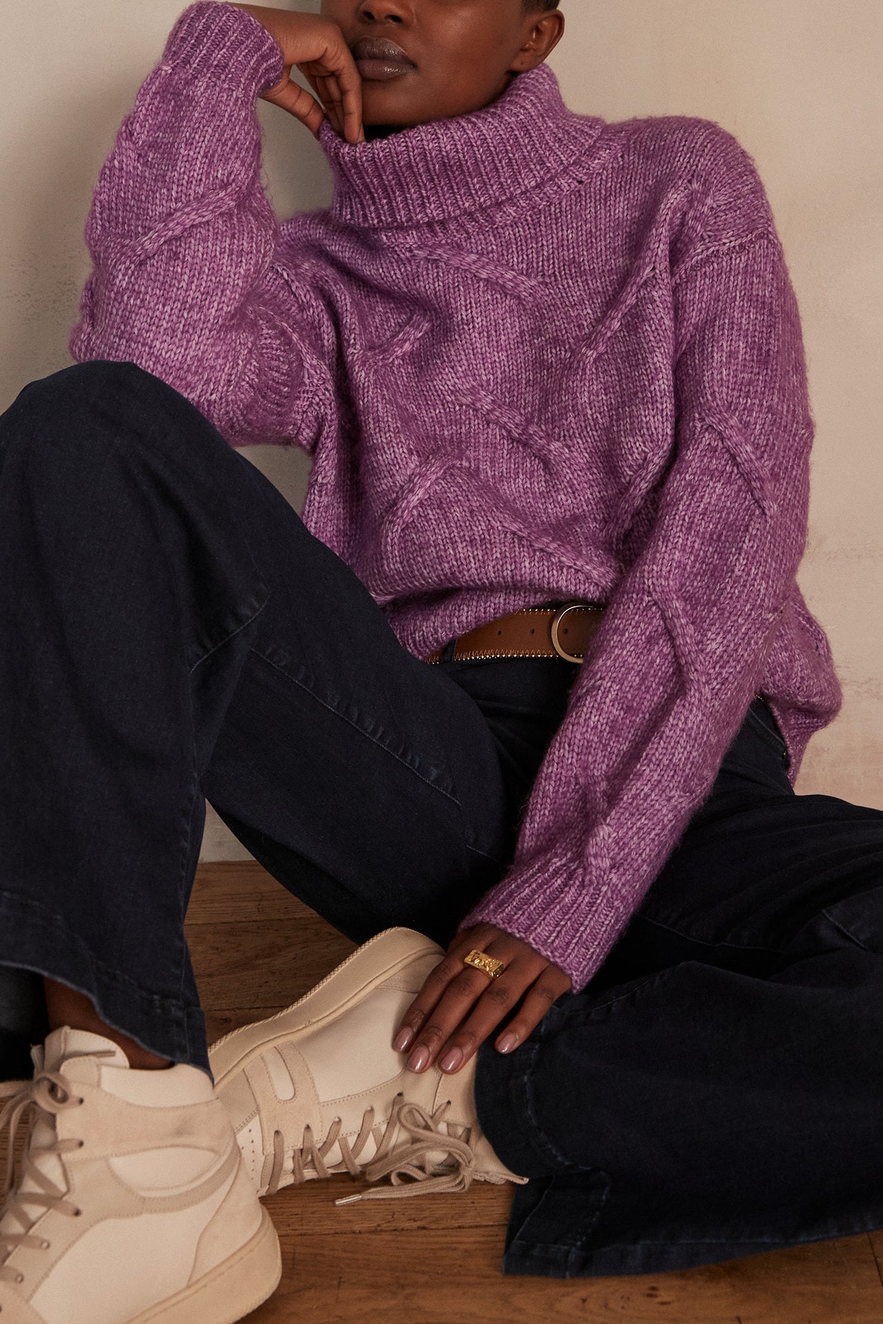 Pull à col roulé Leo Faume - seconde main