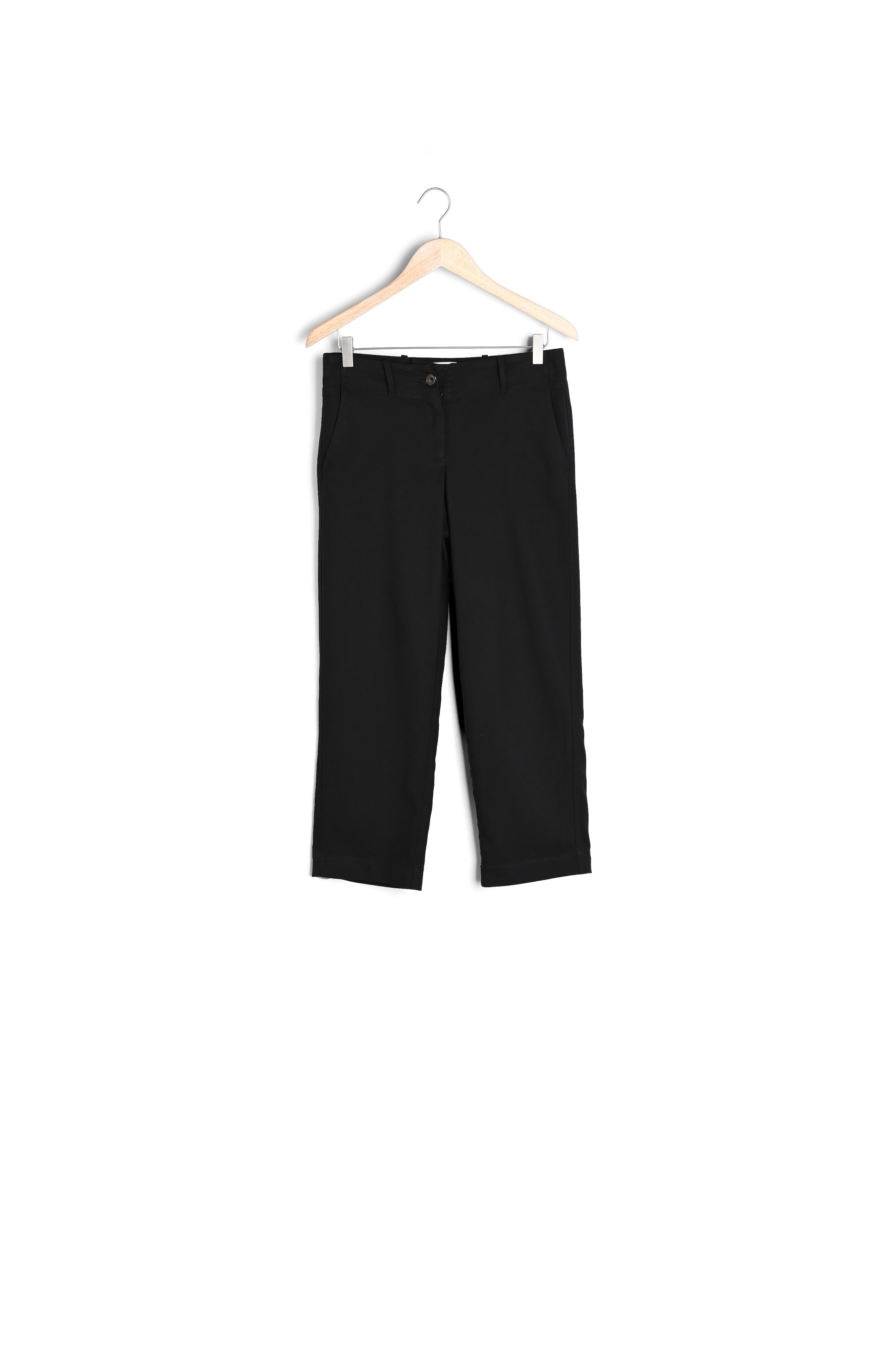 Pantalon droit et court en noir Tresor Faume - seconde main
