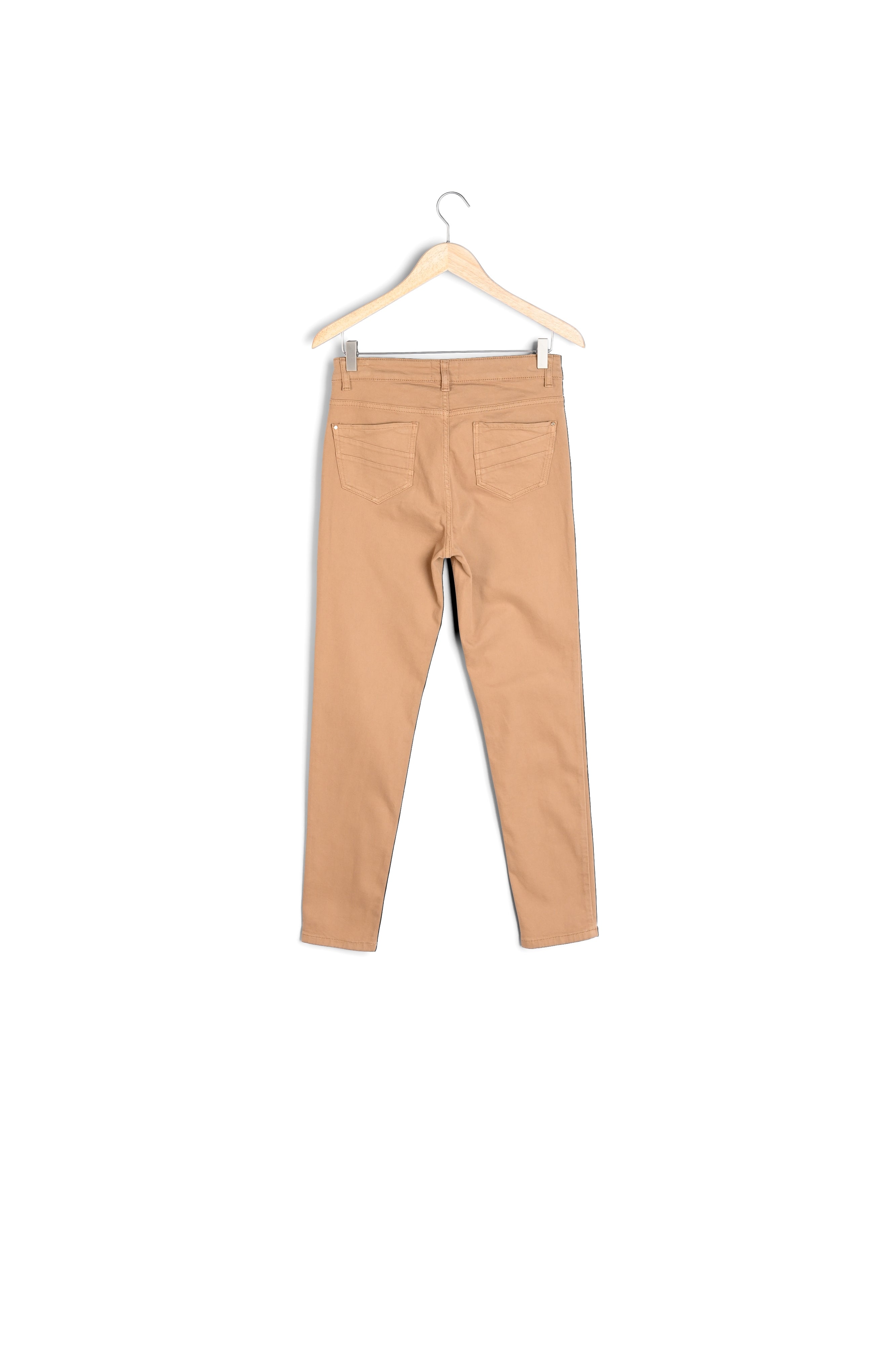 L'iconique slim jean en coton recyclé beige Suzy Faume - seconde main