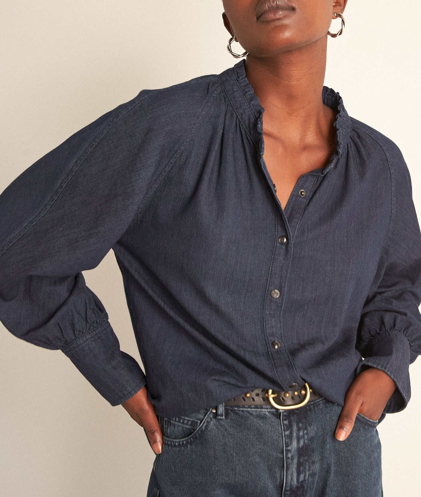 Chemise en denim Carole Faume - seconde main