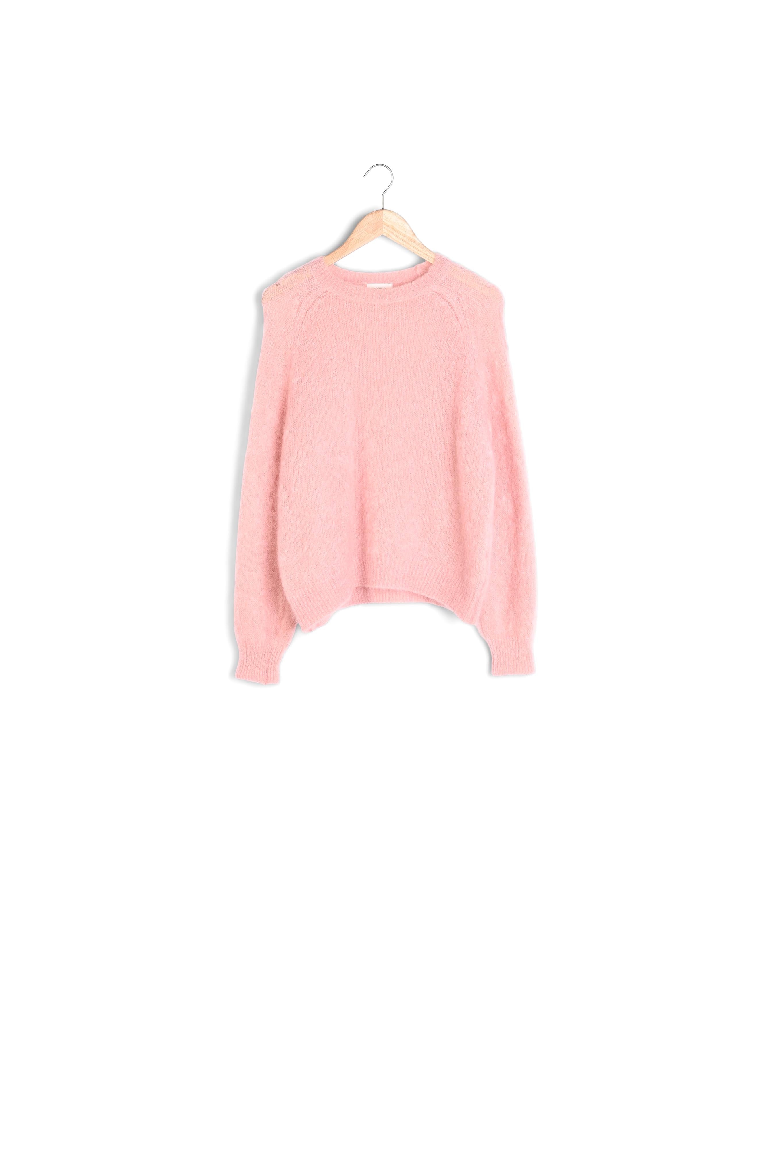 Pull oversize en mohair rose Tasha Faume - seconde main