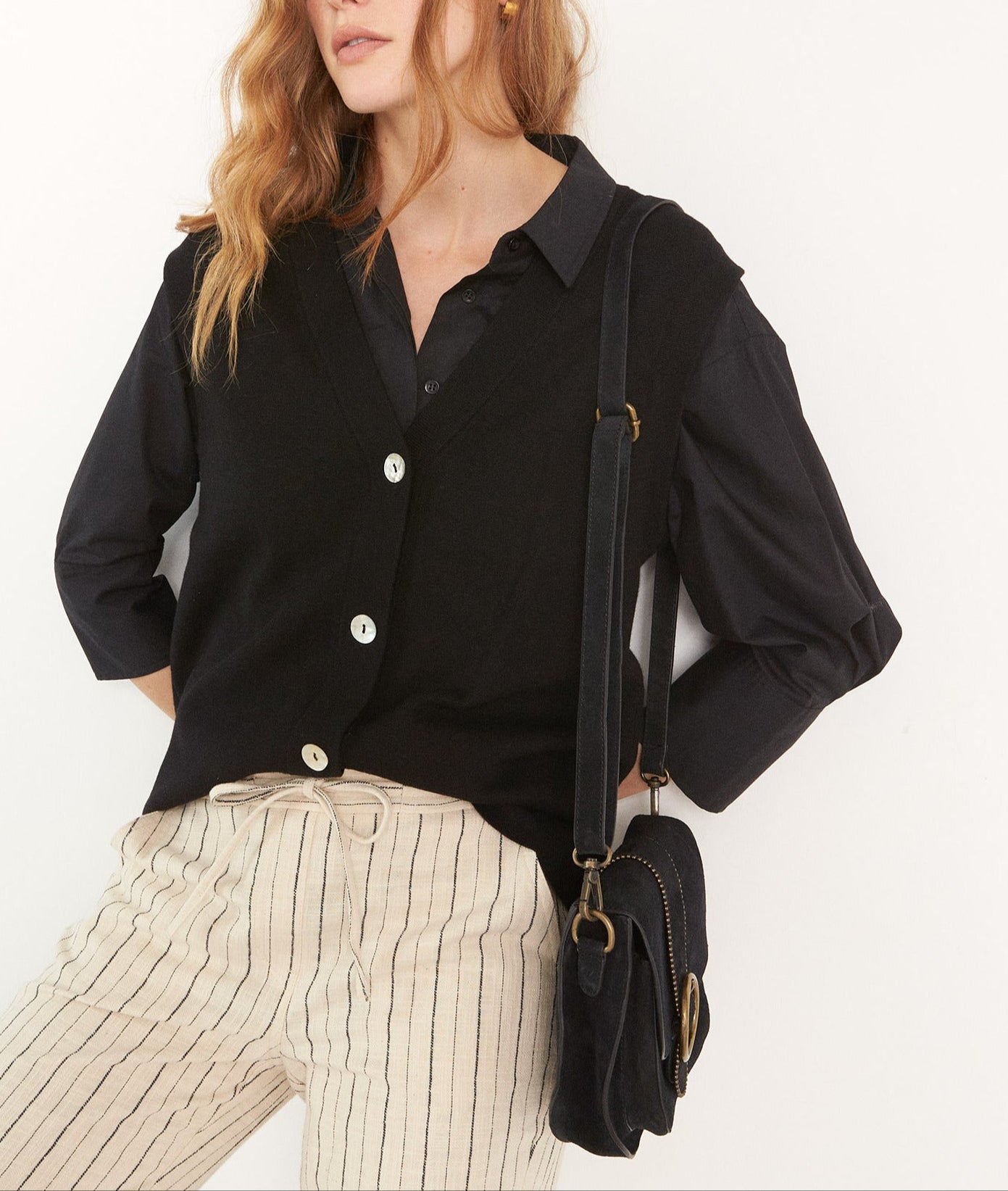 Gilet sans manches en viscose EcoVero noir Brady Faume - seconde main