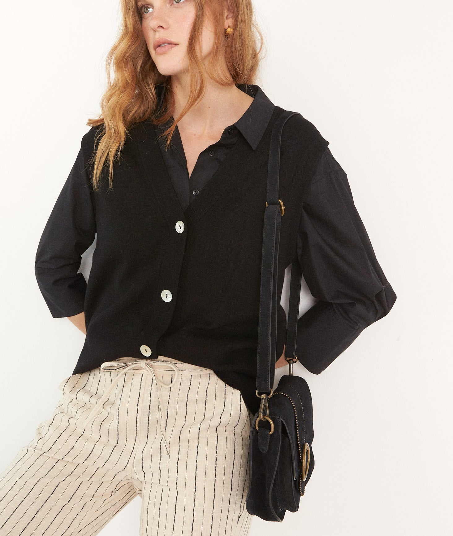 Gilet sans manches en viscose EcoVero noir Brady Faume - seconde main