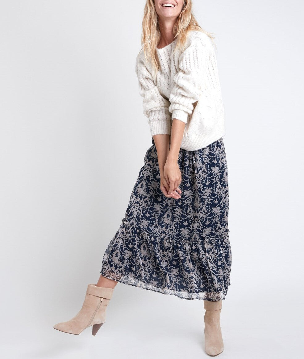 Jupe longue imprimée Gao Faume - seconde main