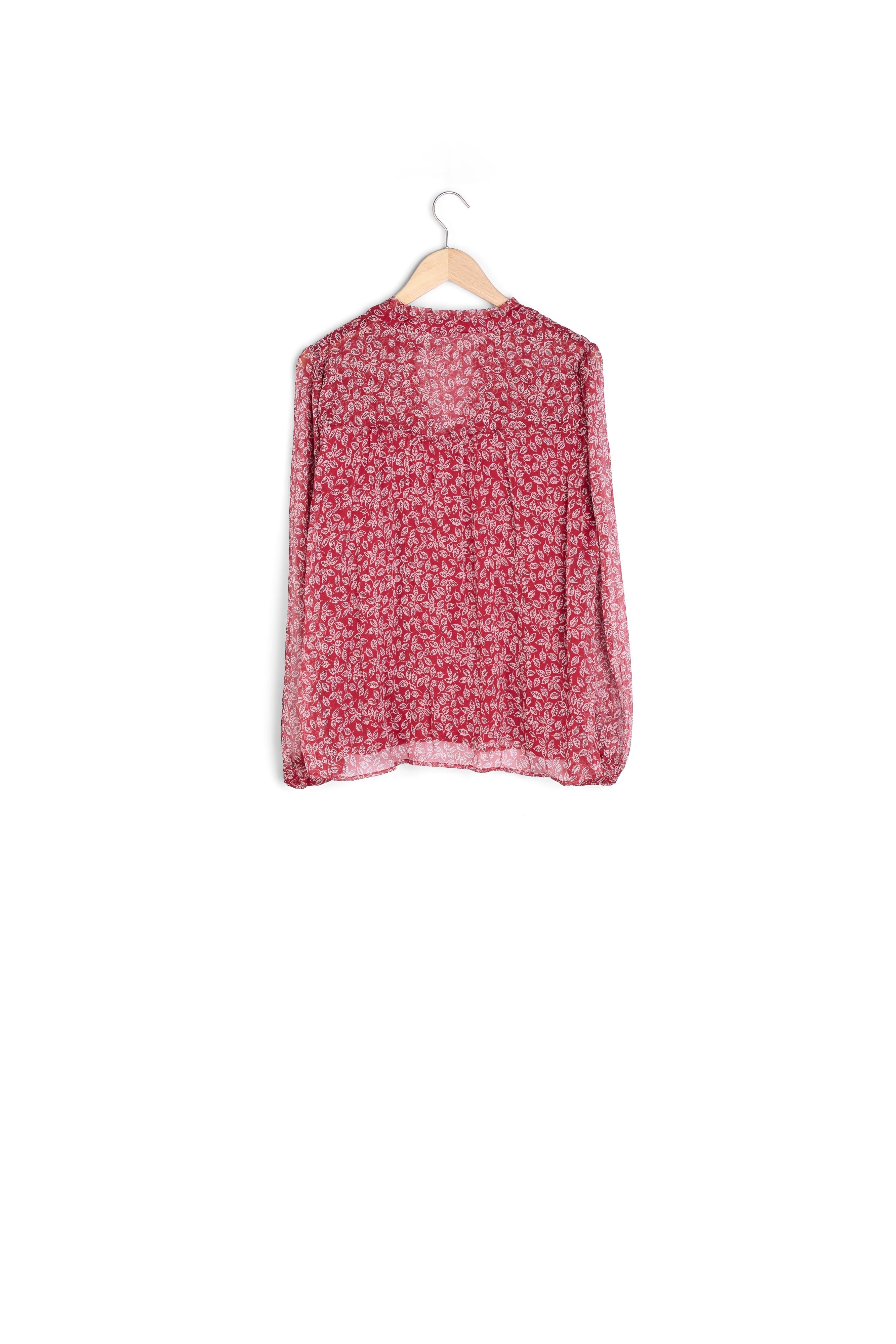 Blouse rouge imprimée Talou Faume - seconde main