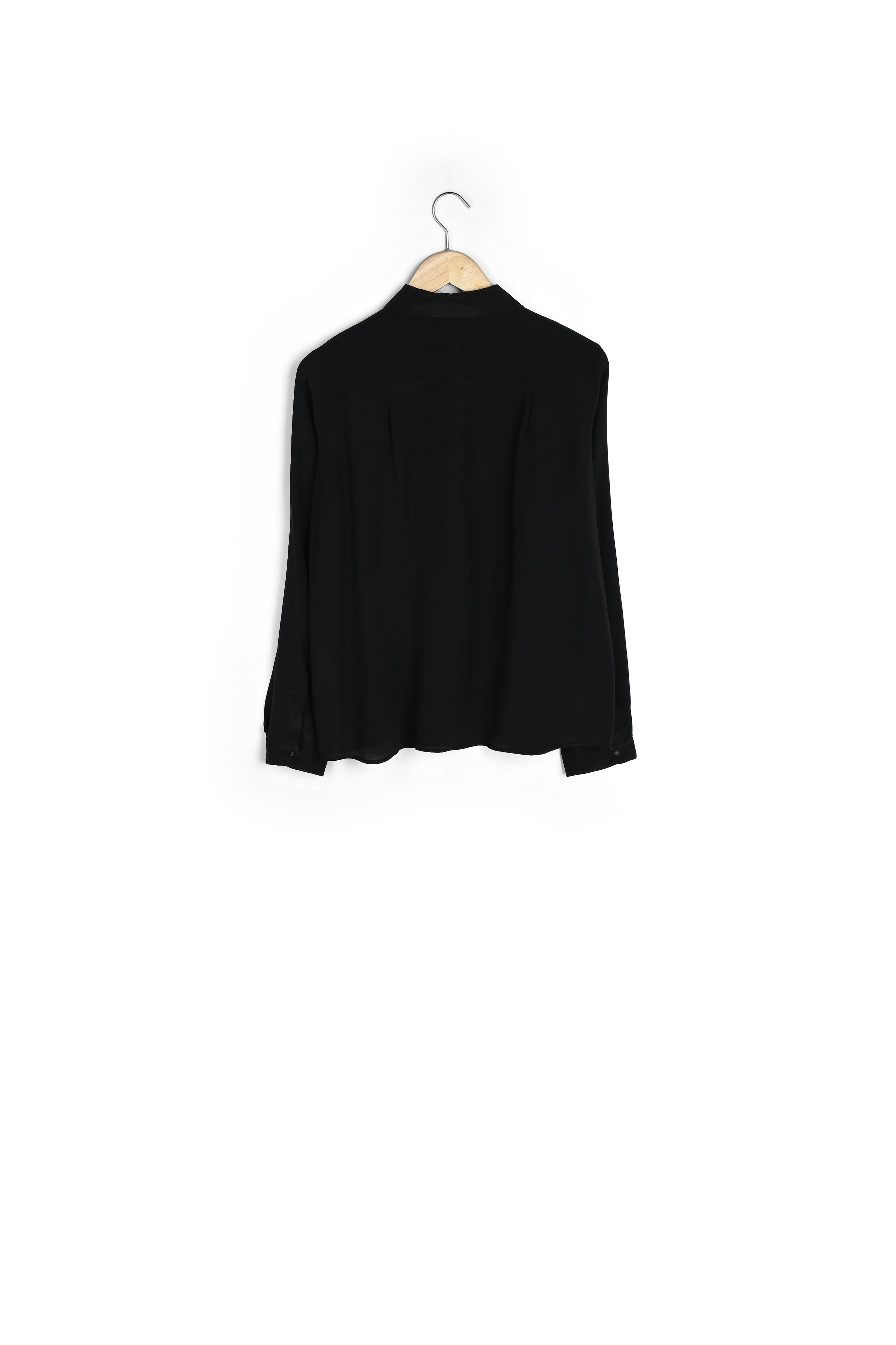 Chemise en soie noire Maelle Faume - seconde main