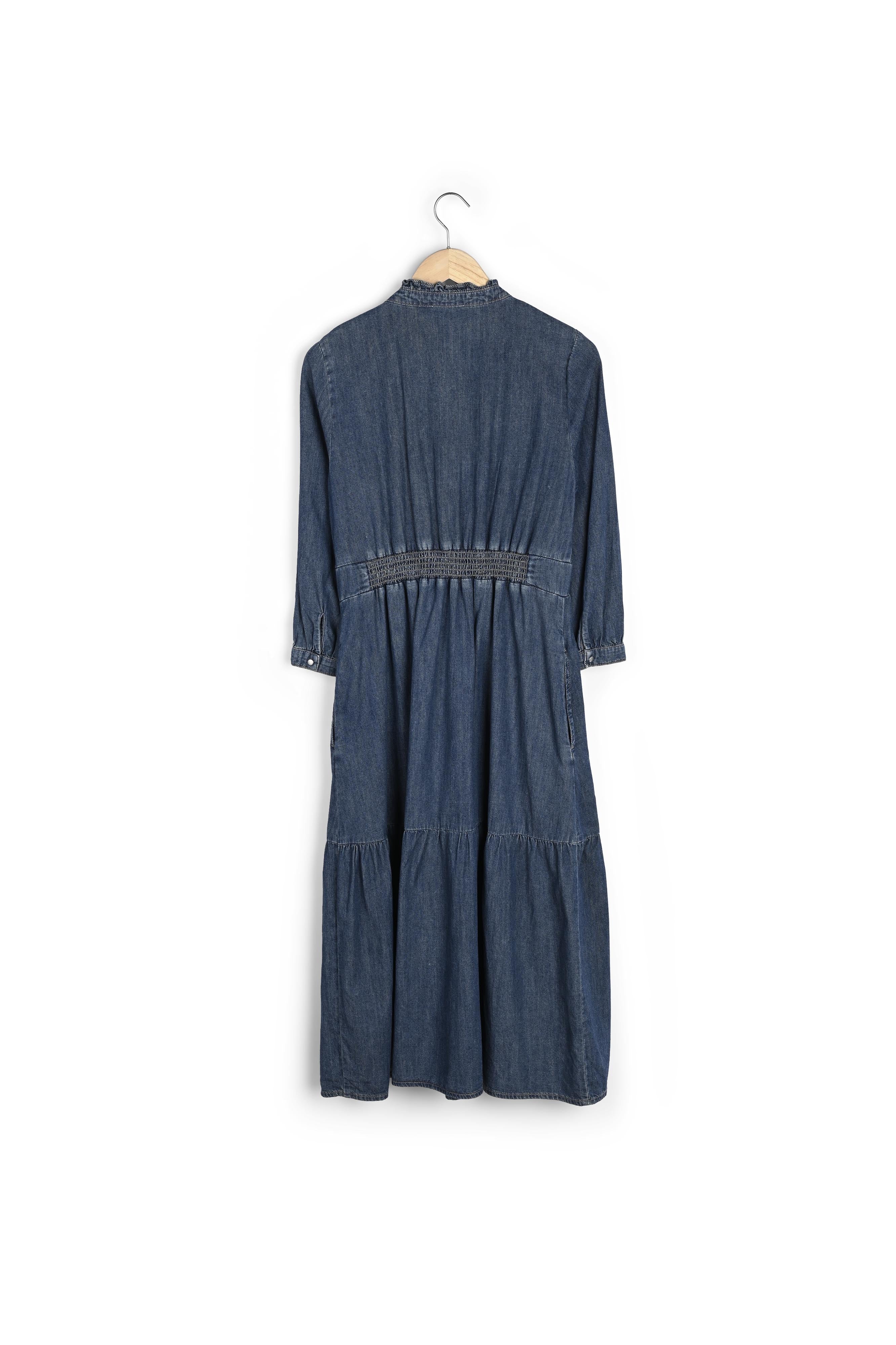 Robe longue en denim délavé Carola Faume - seconde main