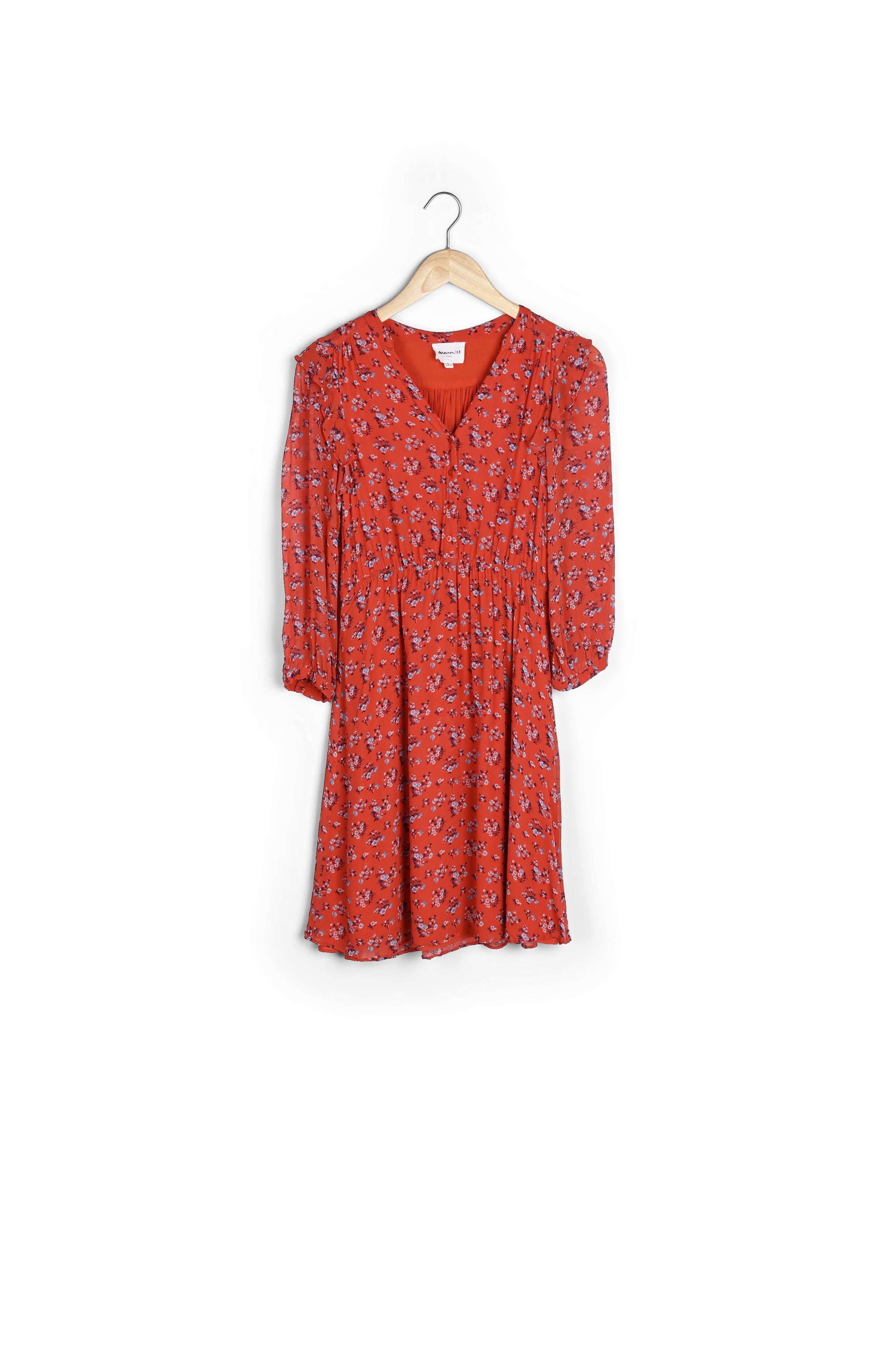 Robe rouge imprimé fleuri Livie Faume - seconde main