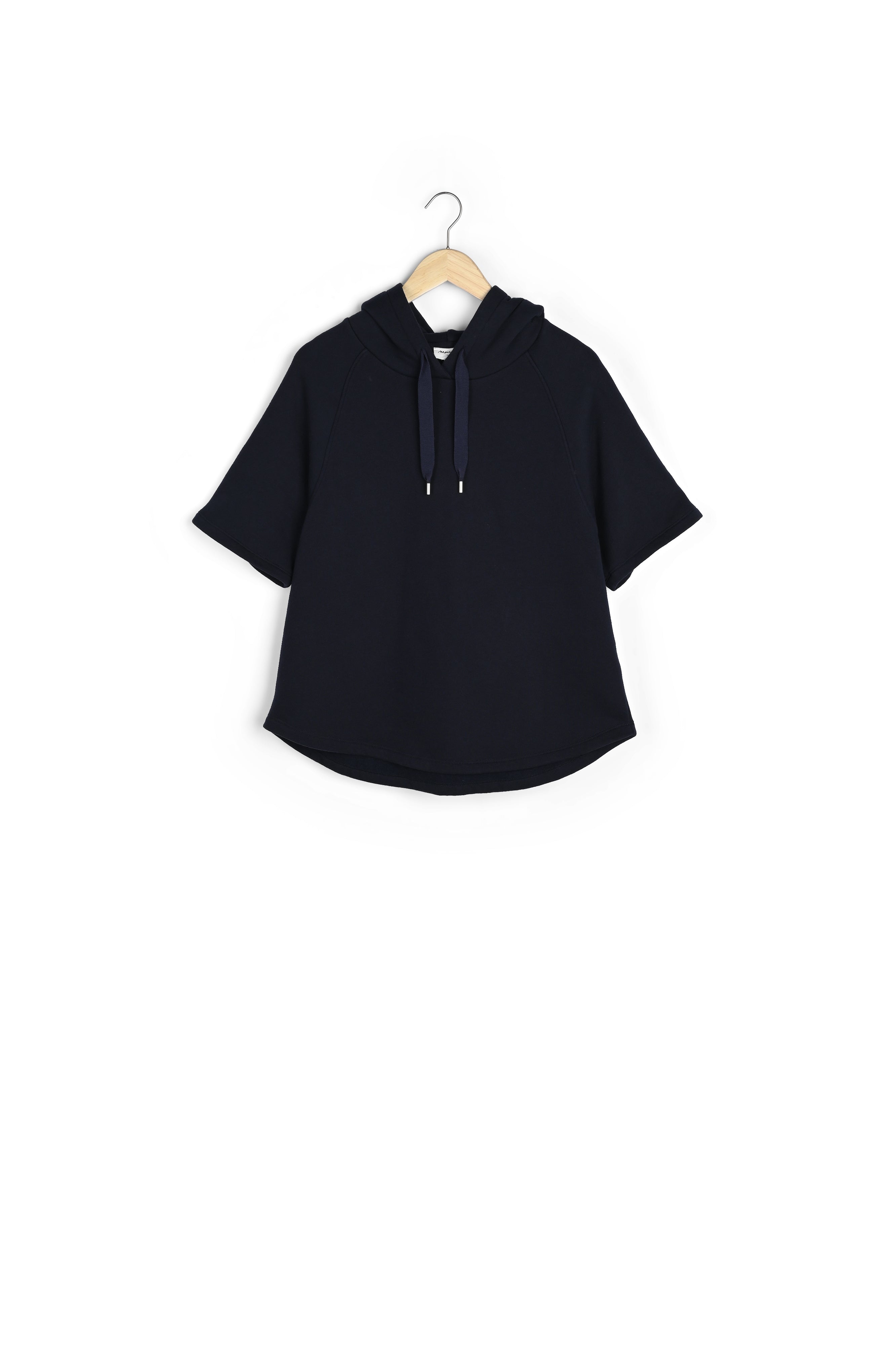 Sweat à manches courtes et à capuche bleu marine Enzo Faume - seconde main