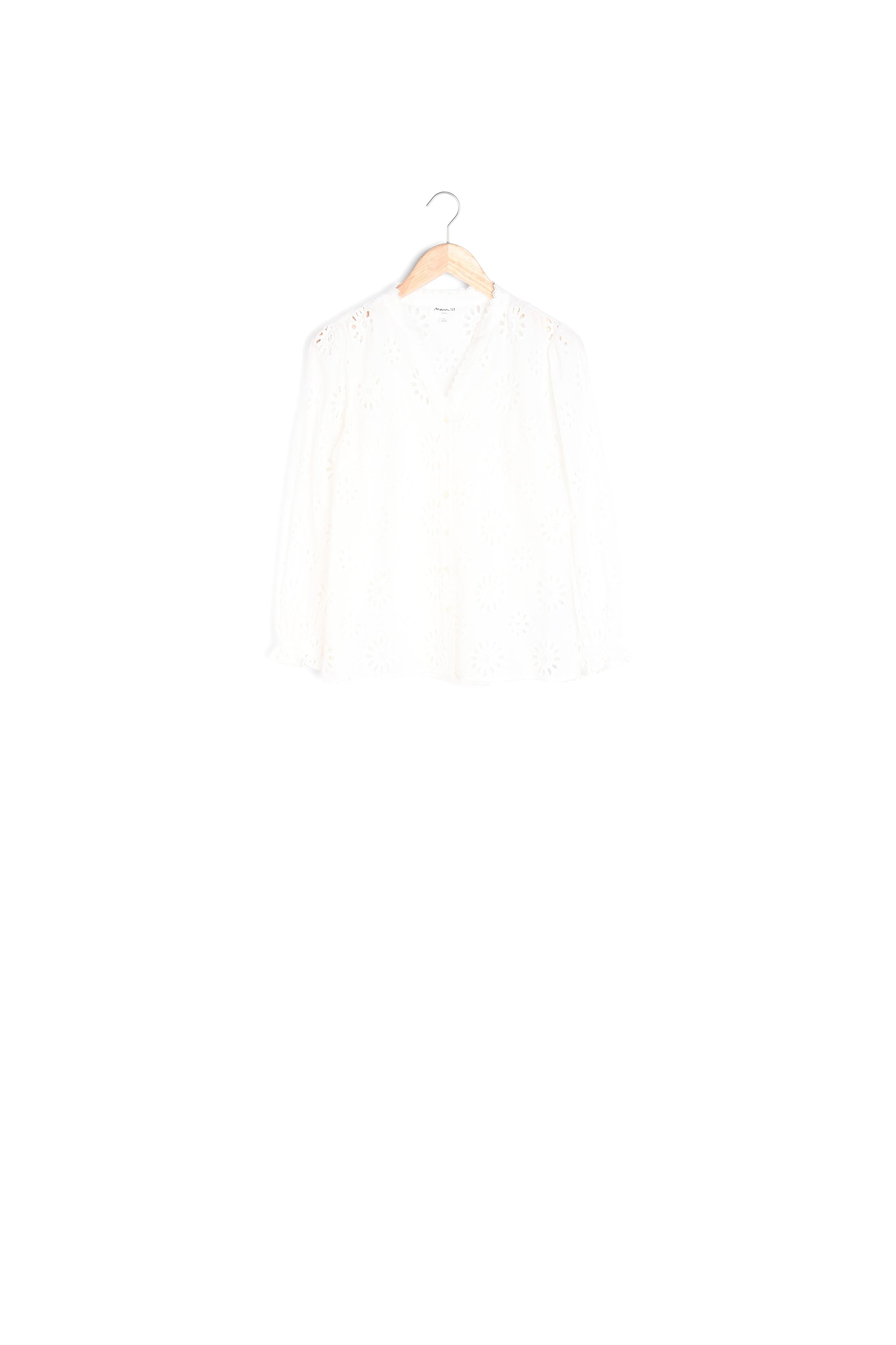 Chemise en coton ajouré blanc Louise Faume - seconde main