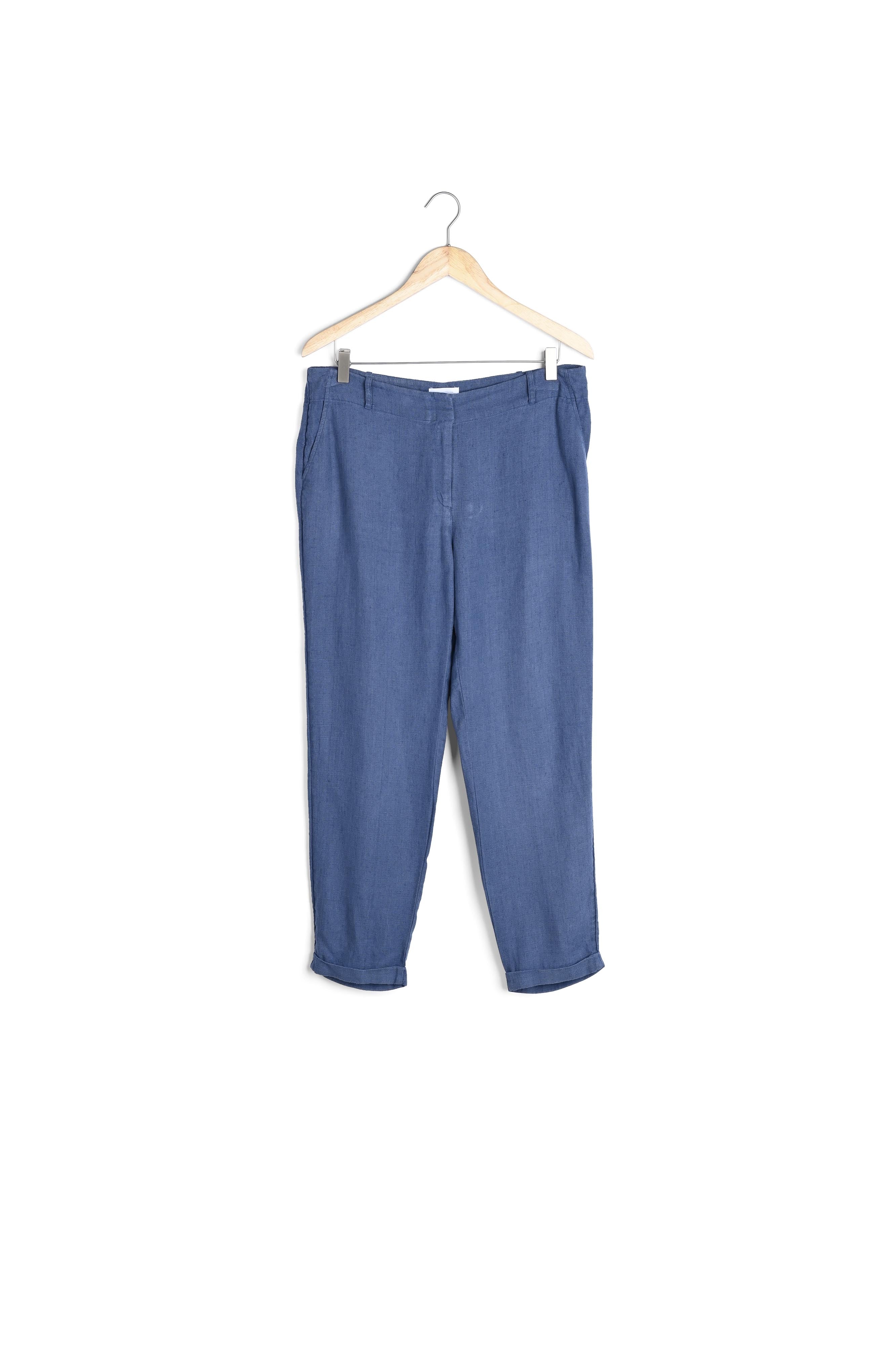Pantalon chino en lin indigo Ignacio Faume - seconde main