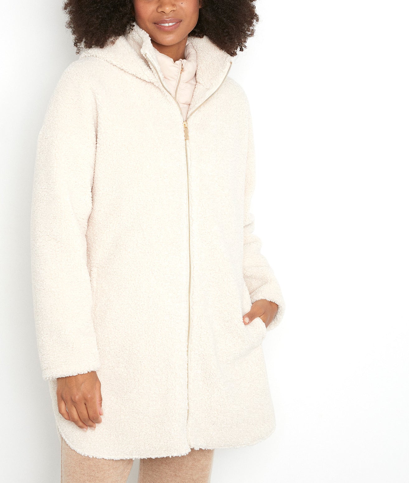 Manteau écru en effet mouton retourné Lola Faume - seconde main