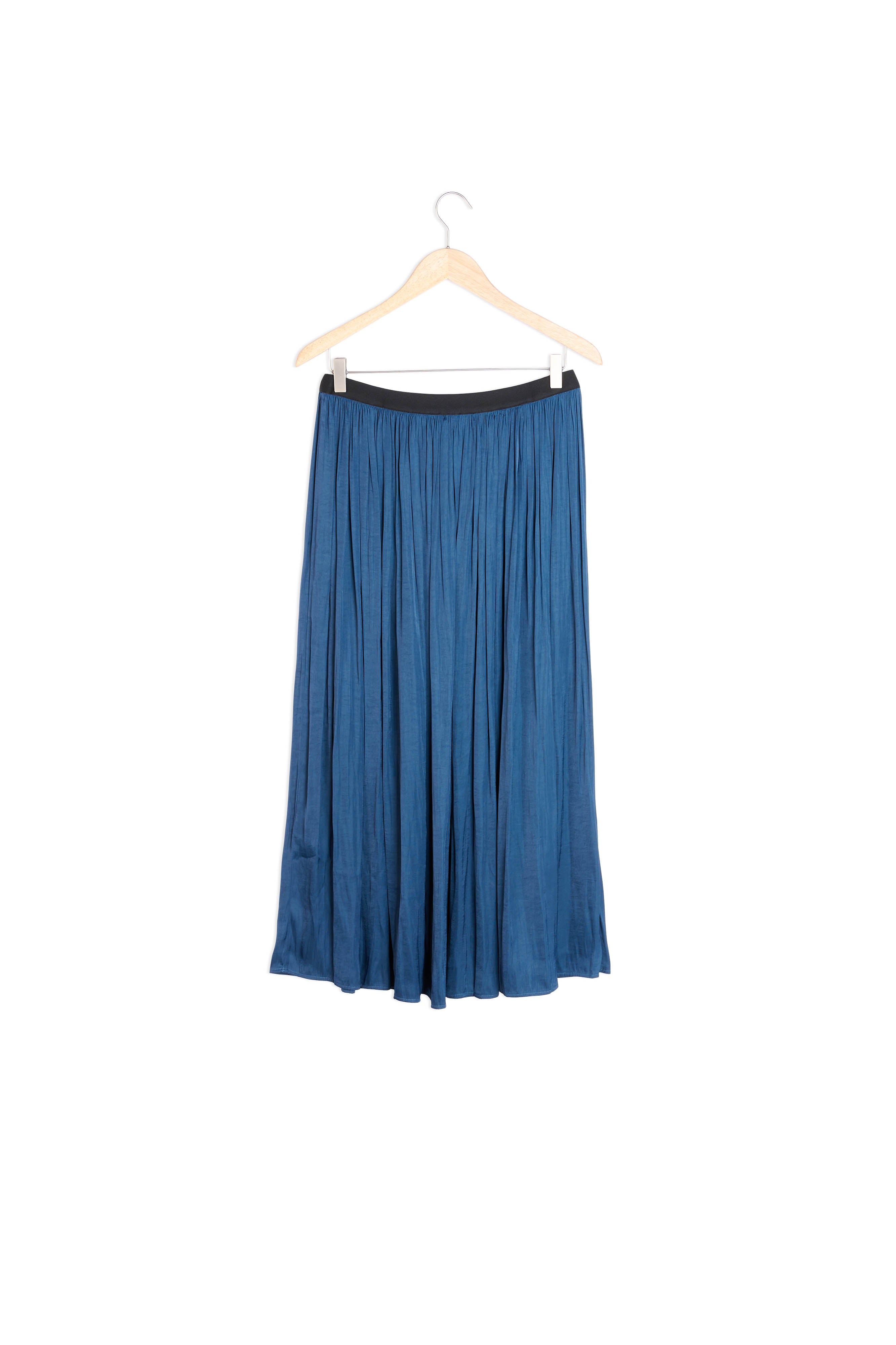 Jupe fluide satinée encre KIM Faume - seconde main