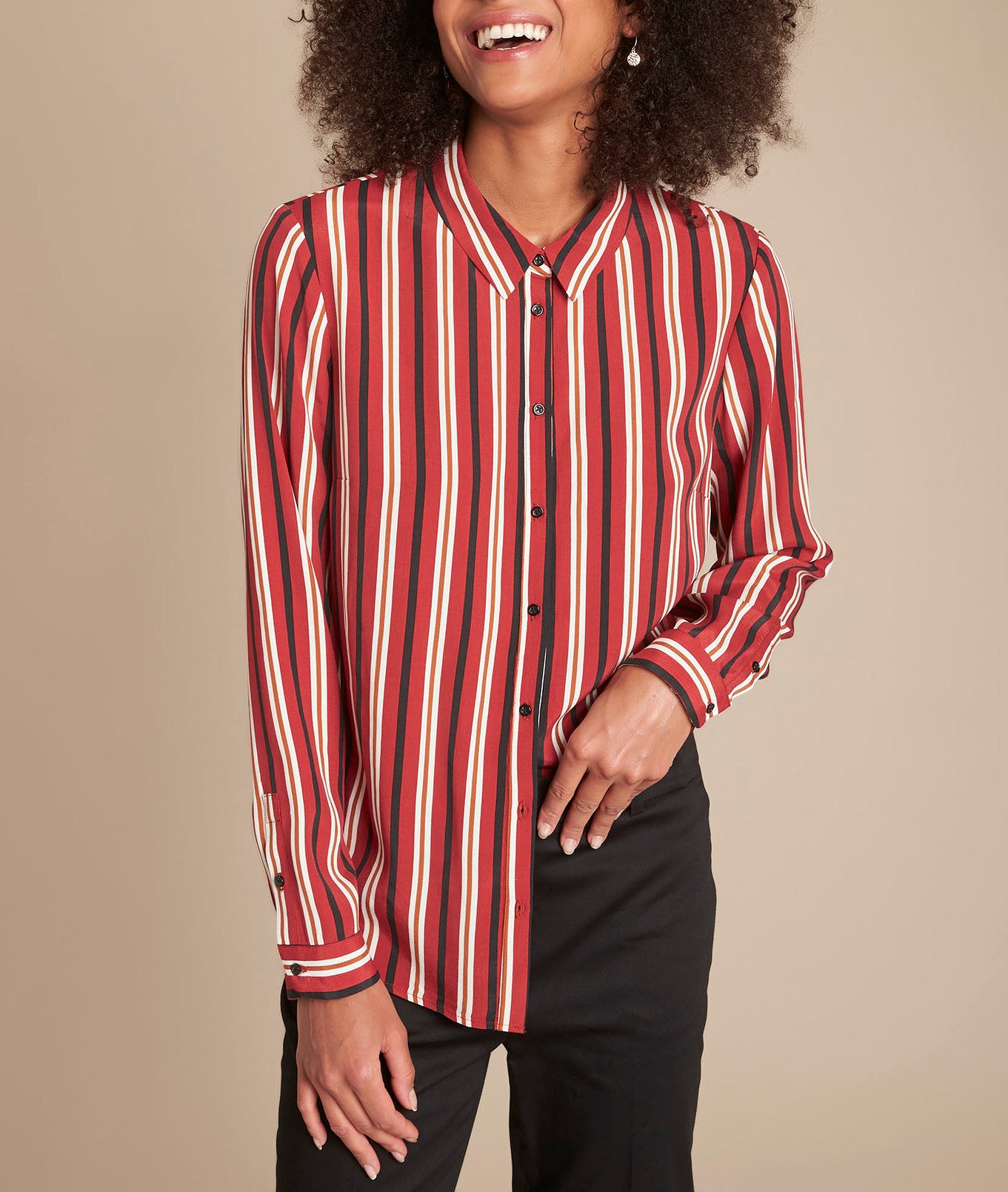 Chemise rouge rayée Minsk Faume - seconde main