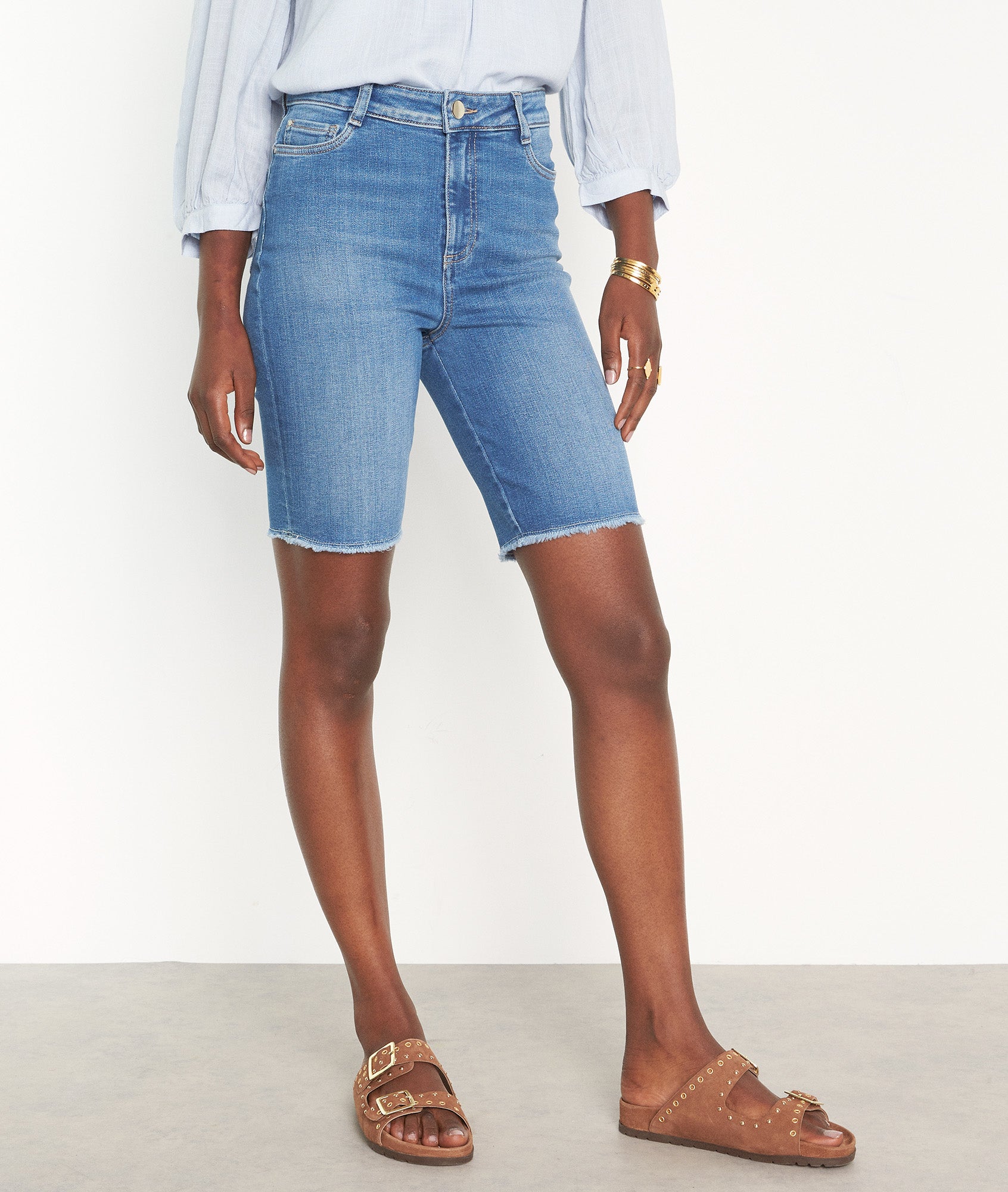 L'iconique bermuda en coton bio stone used Chiara Faume - seconde main