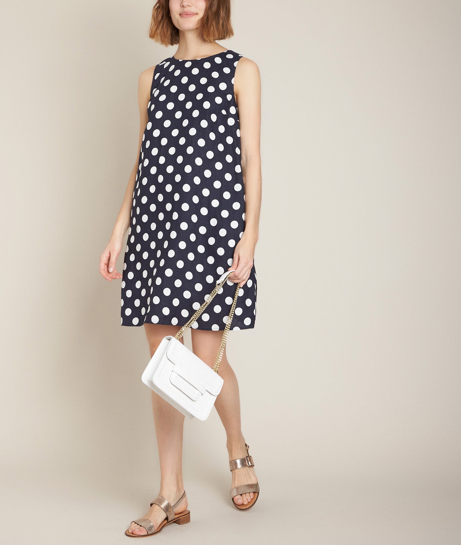 Robe en lin à pois Rosie Faume - seconde main