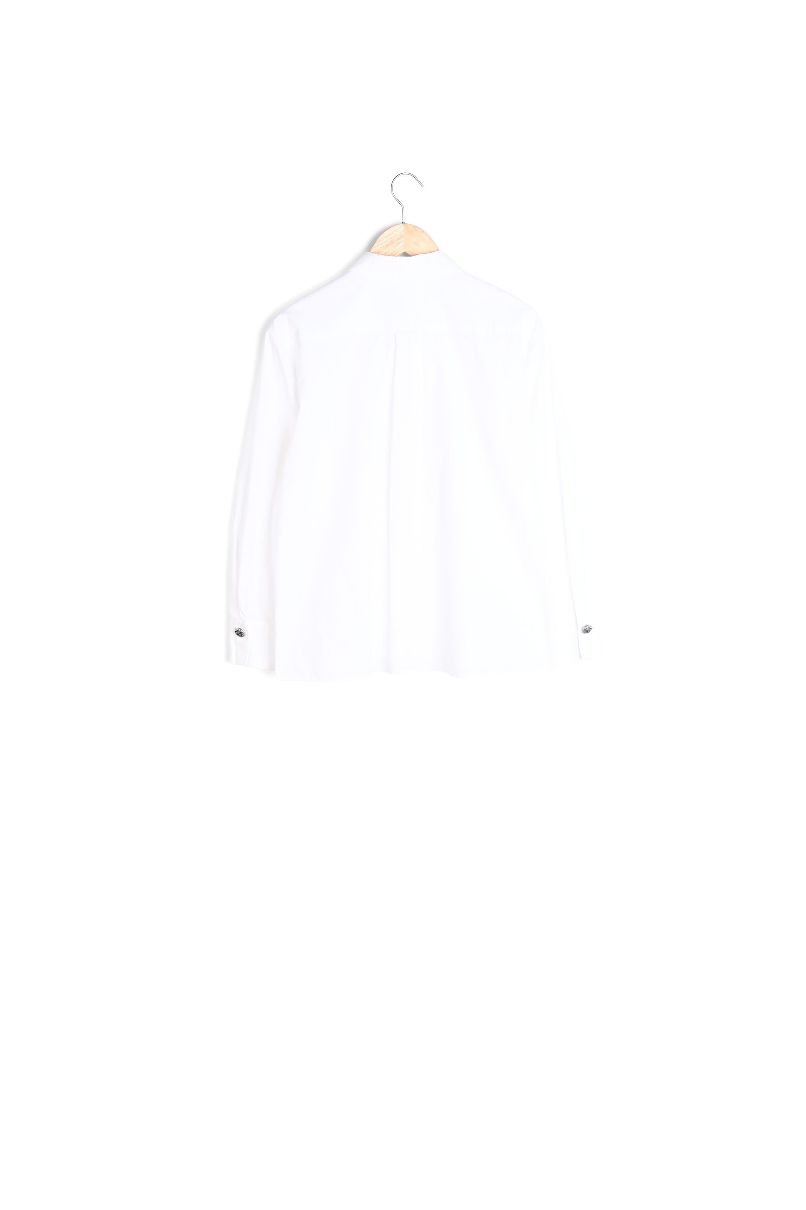 Chemise en popeline de coton blanche Esmeralda Faume - seconde main