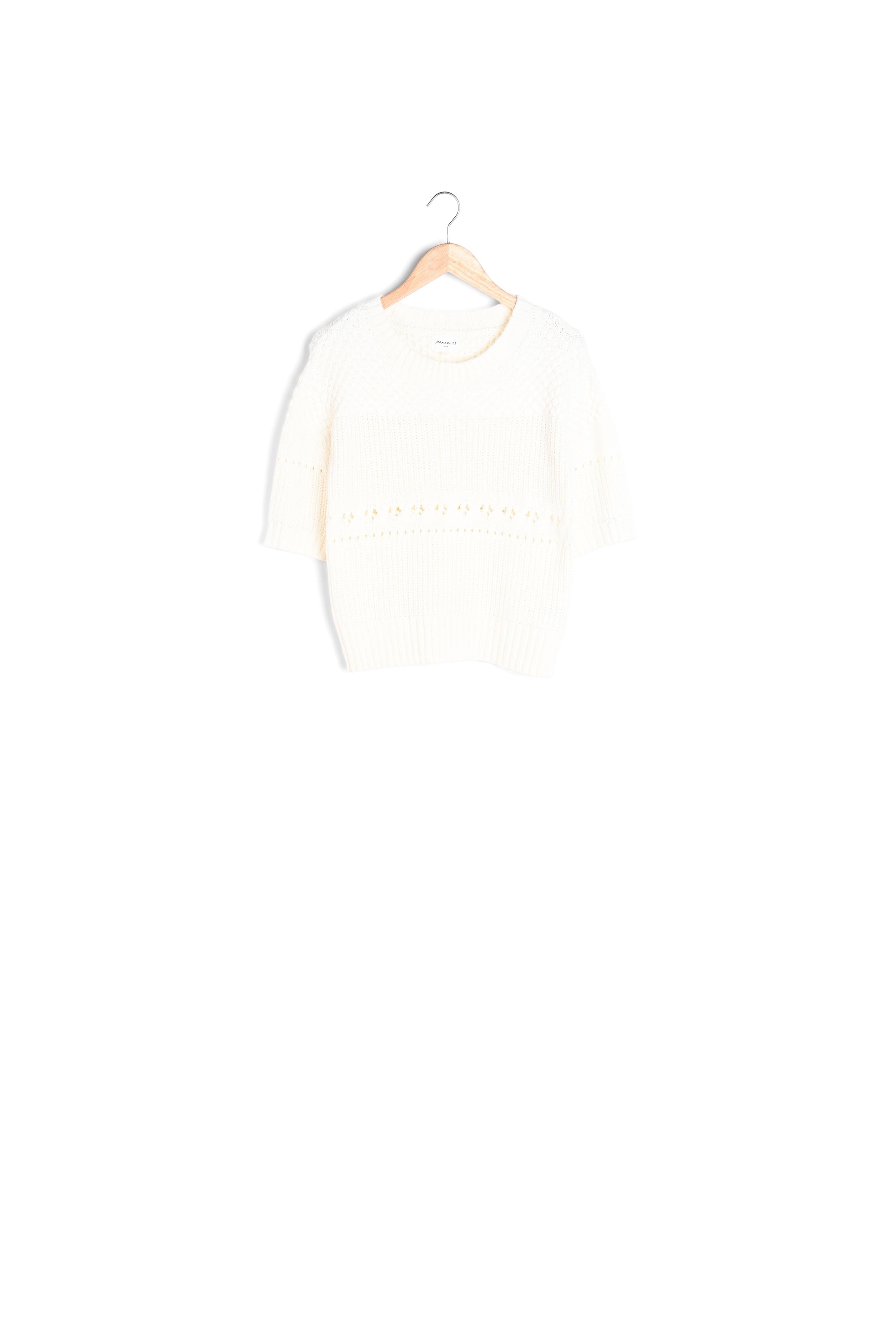 Pull en maille ajourée ivoire Bayron Faume - seconde main