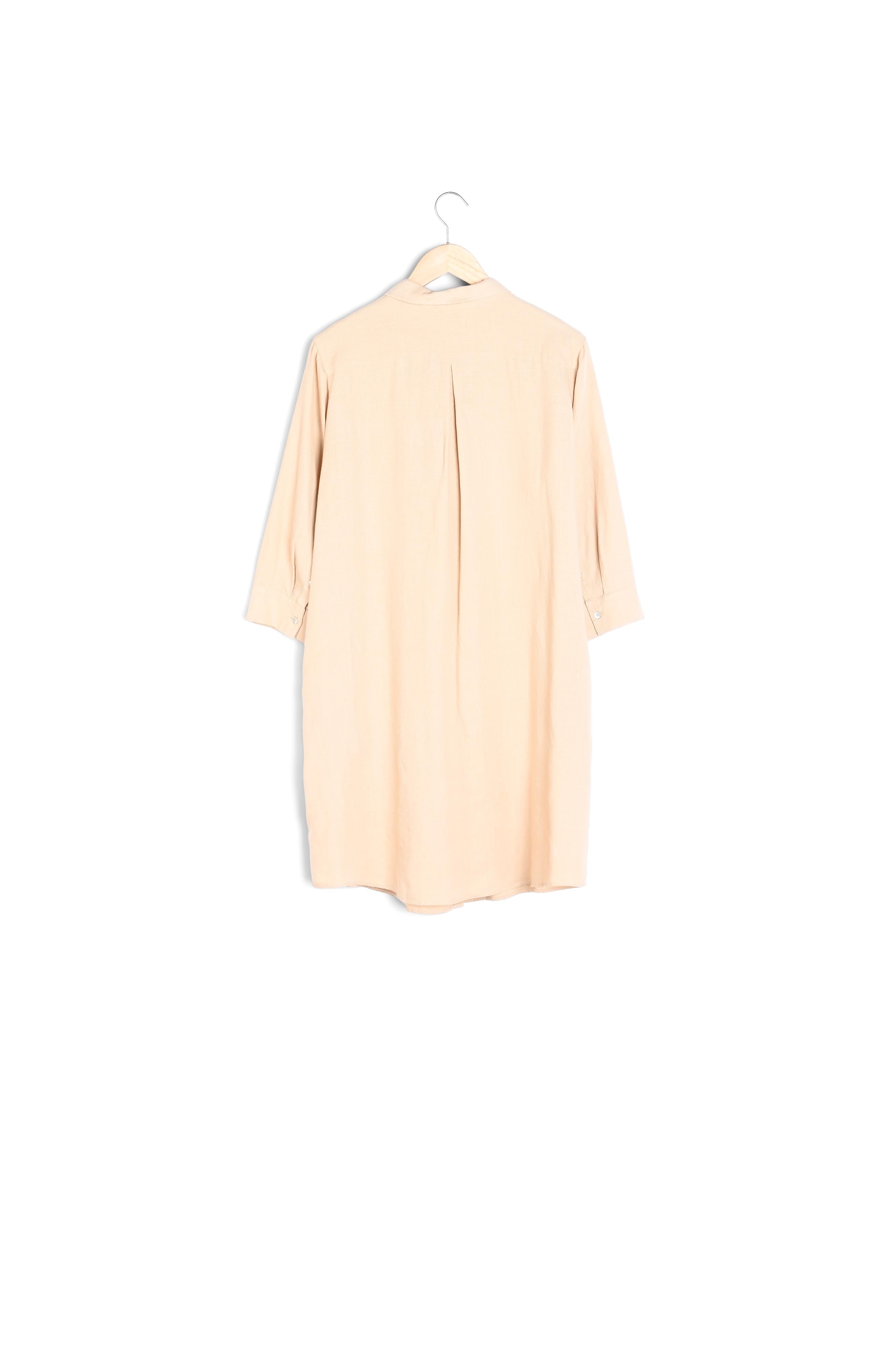 Robe chemise en lin beige Céline Faume - seconde main