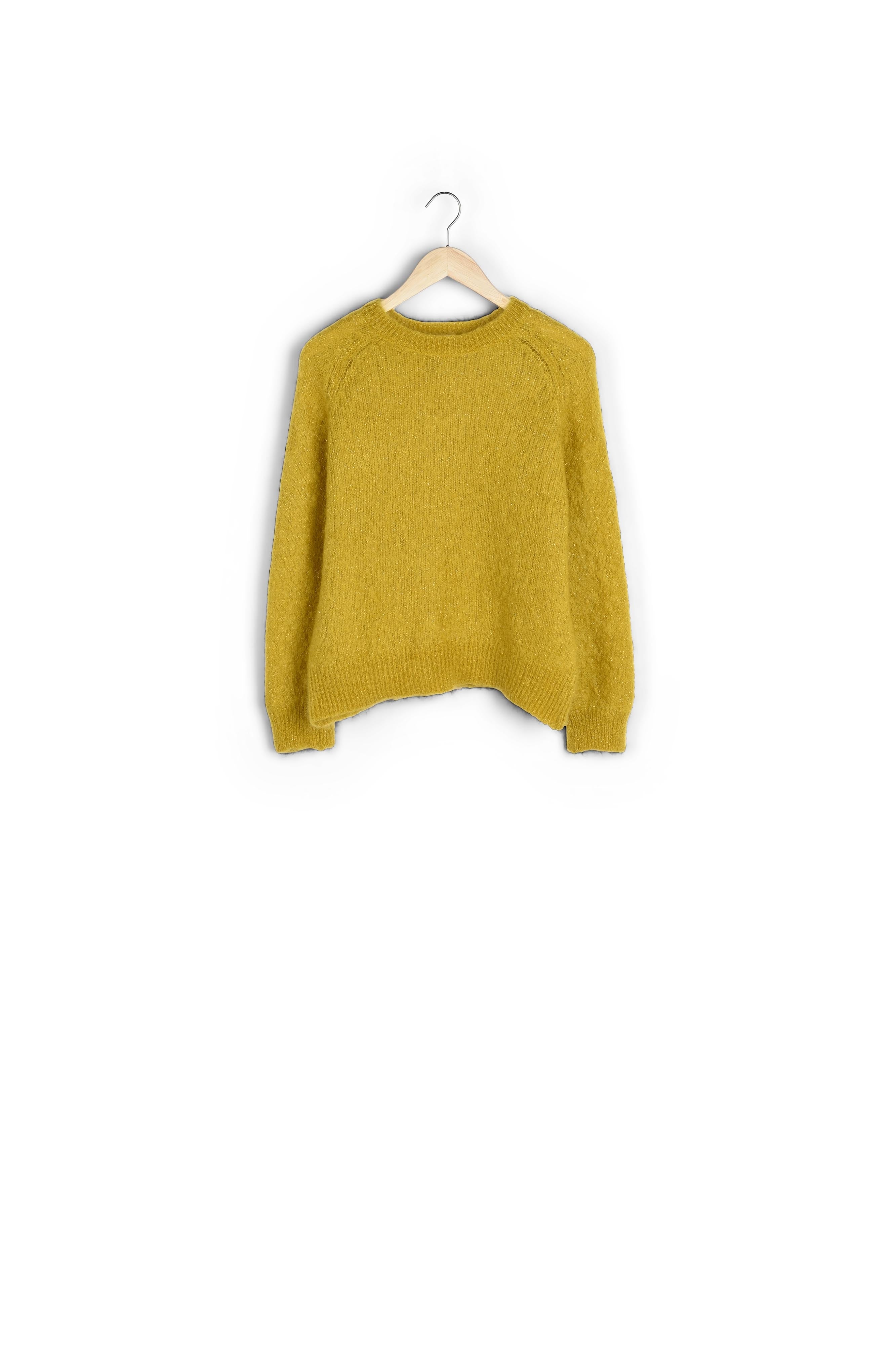Pull oversize en mohair moutarde Tasha Faume - seconde main