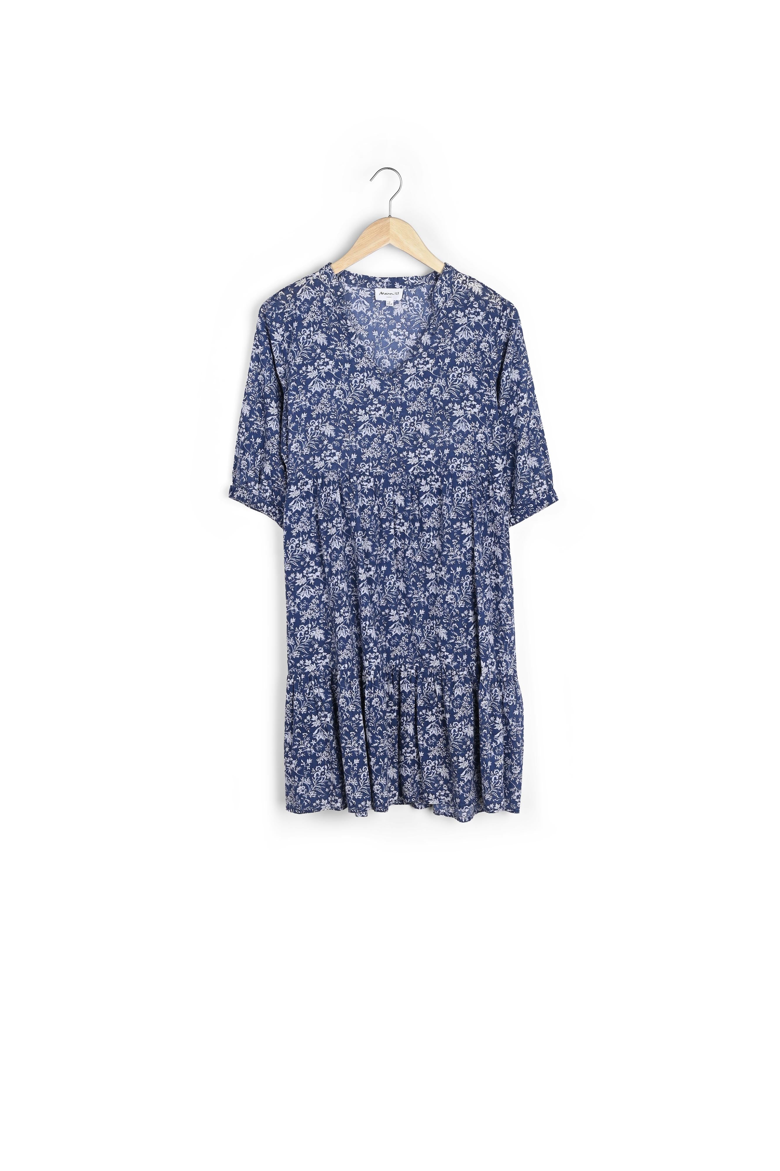 Robe courte imprimée marine Madeleine Faume - seconde main
