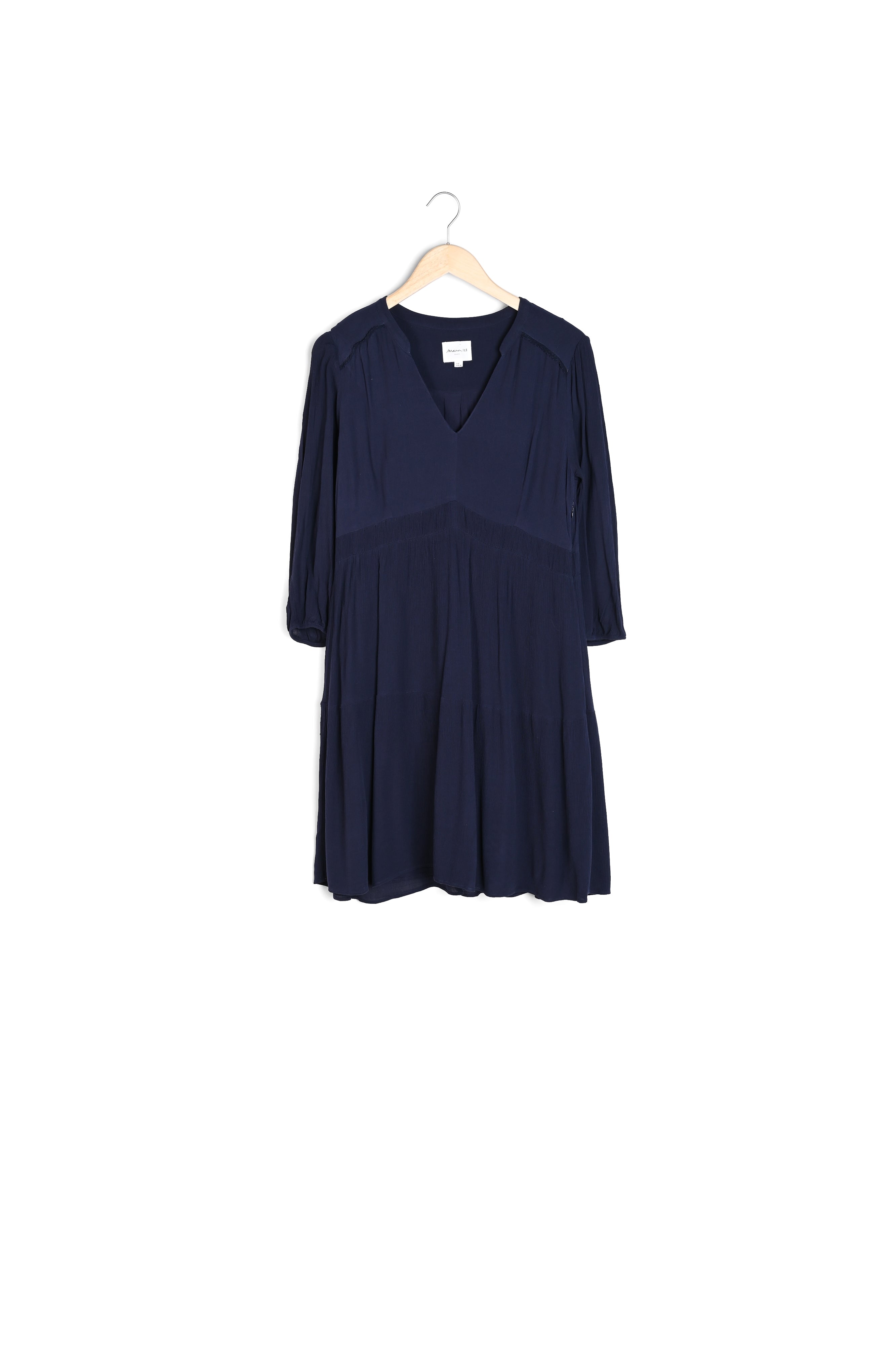 Robe en crêpe marine Minette Faume - seconde main