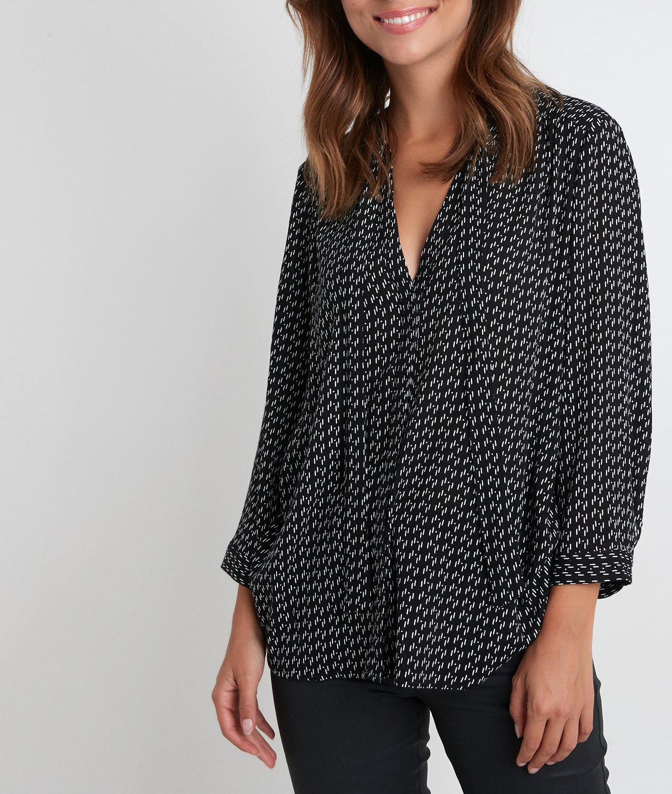 Blouse lavallière imprimée Joly Faume - seconde main