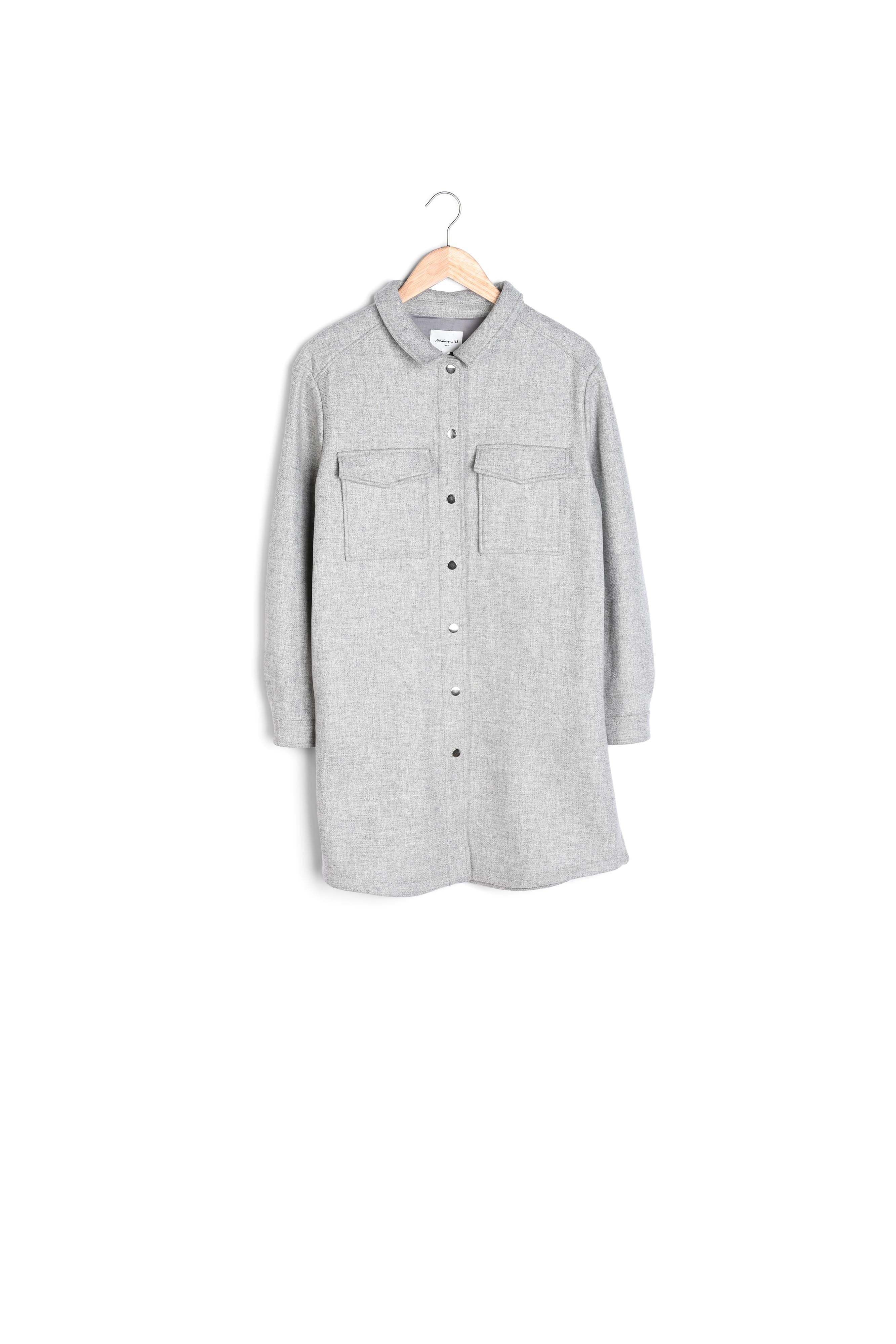 Surchemise en laine fantaisie Jenny Faume - seconde main