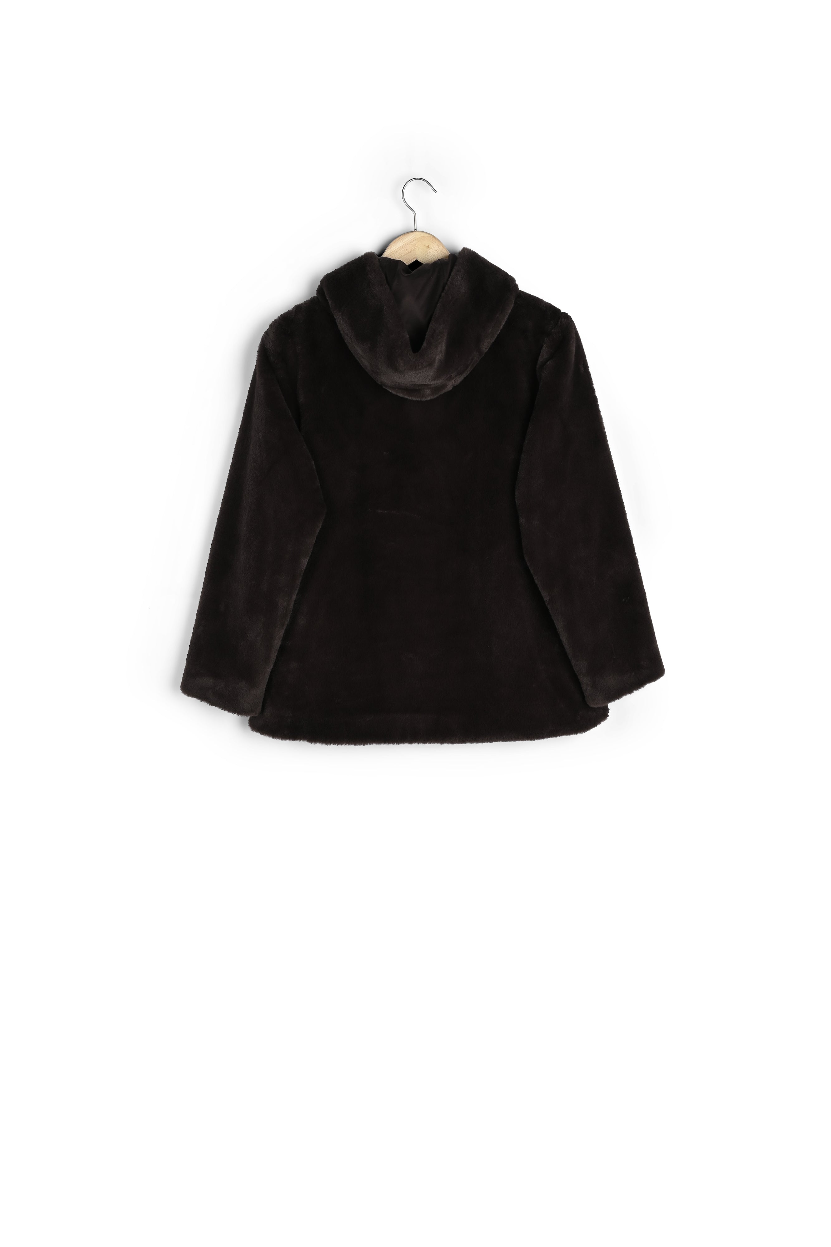 Veste courte en fausse fourrure marron Marthe Faume - seconde main