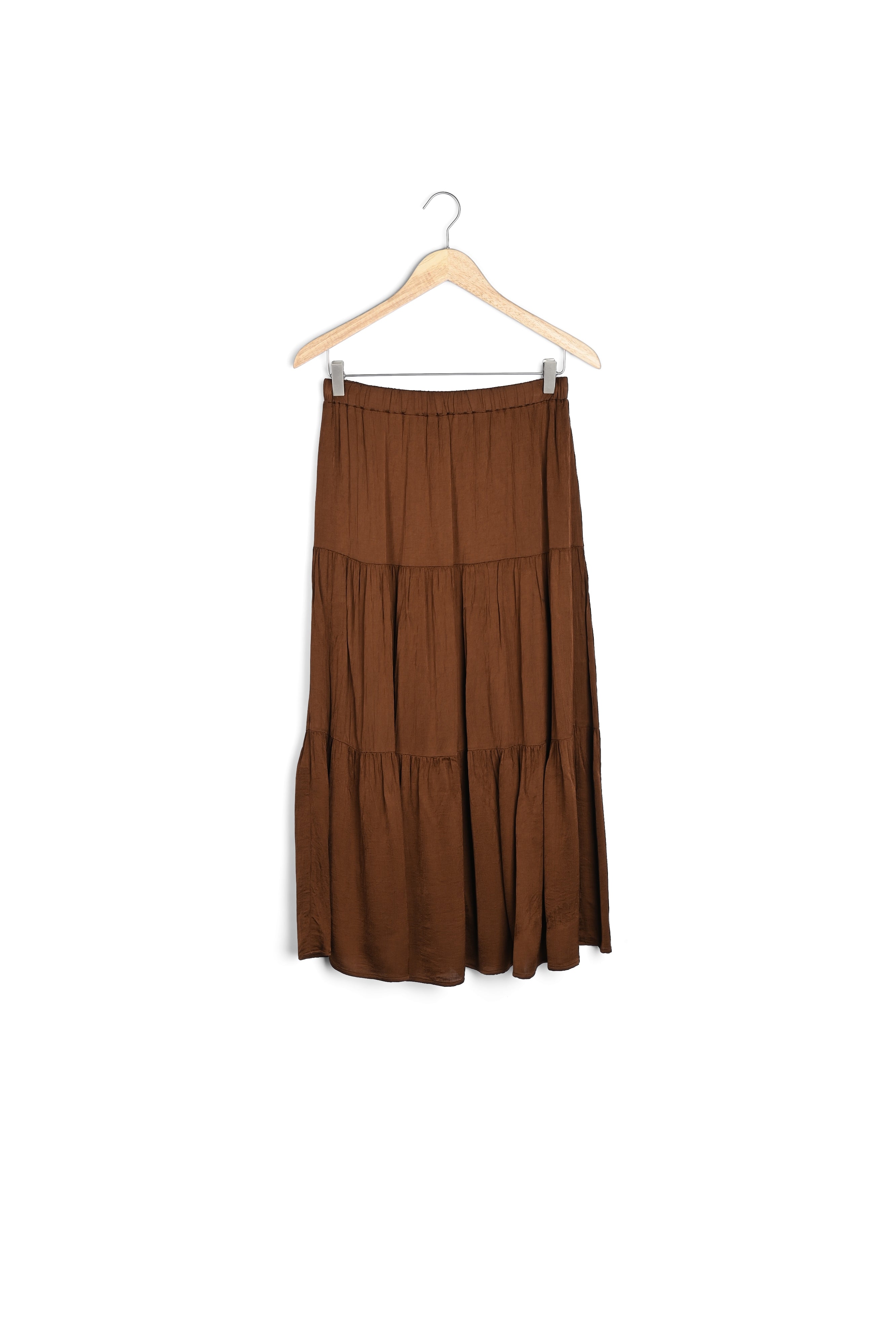 Jupon long fluide caramel Ginko Faume - seconde main