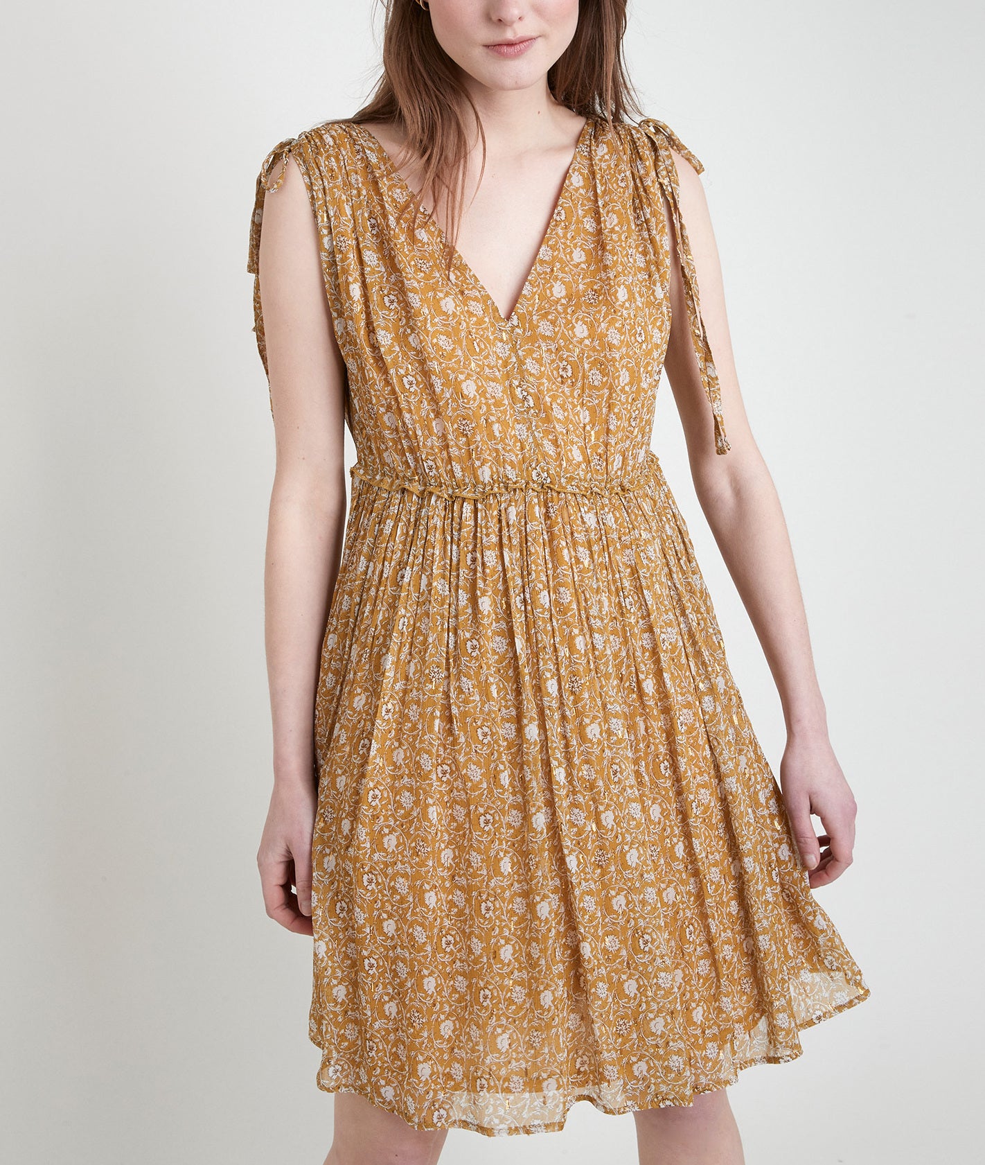 Robe plissée imprime Magali Faume - seconde main