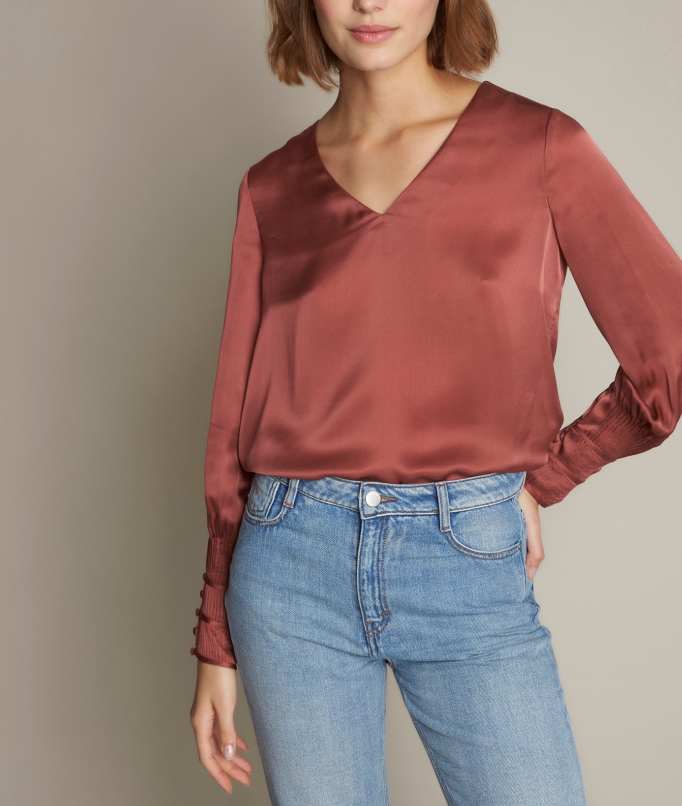 Blouse en soie Emilienne Faume - seconde main