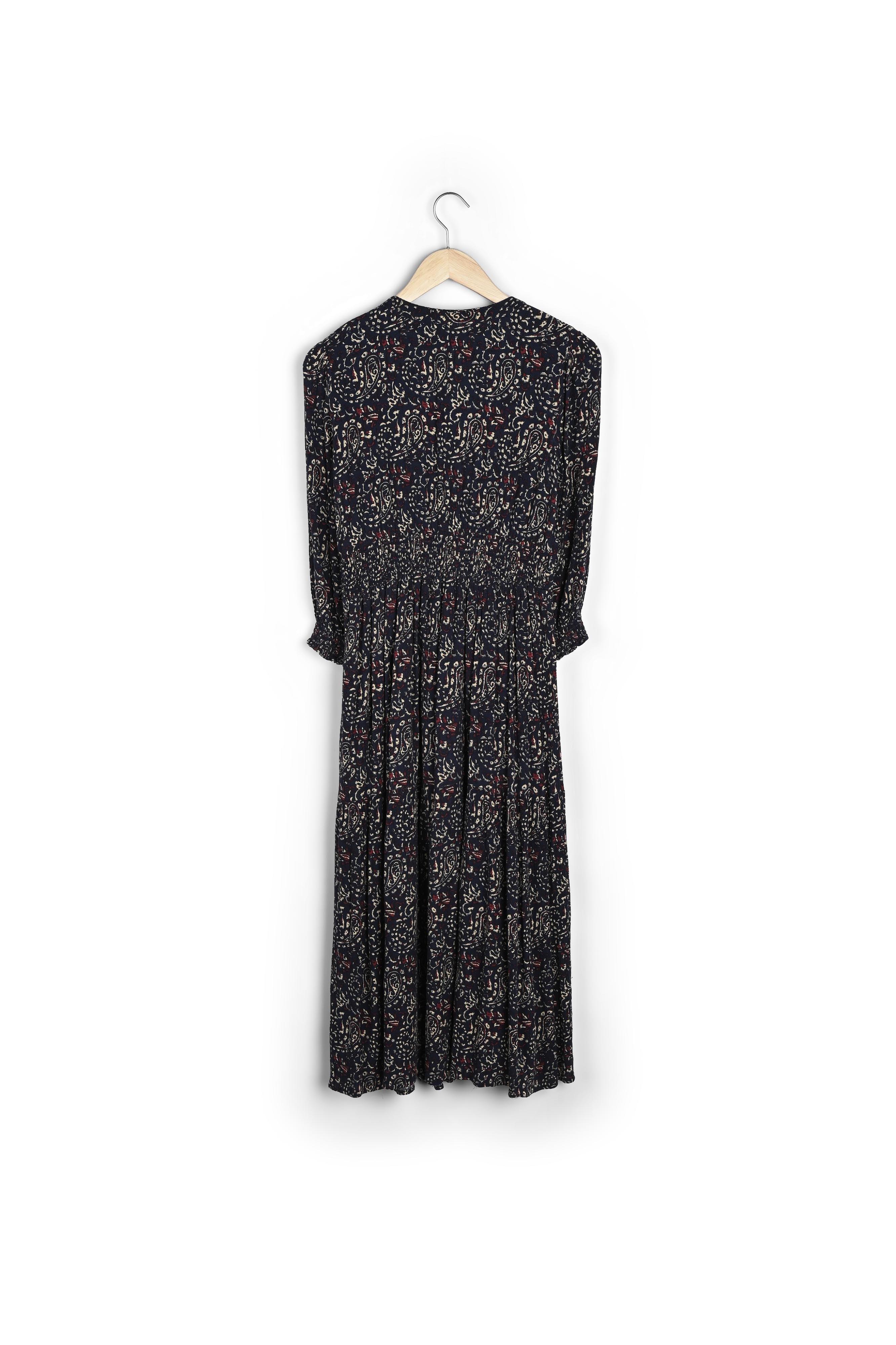 Robe longue imprimée marine HELIANA Faume - seconde main