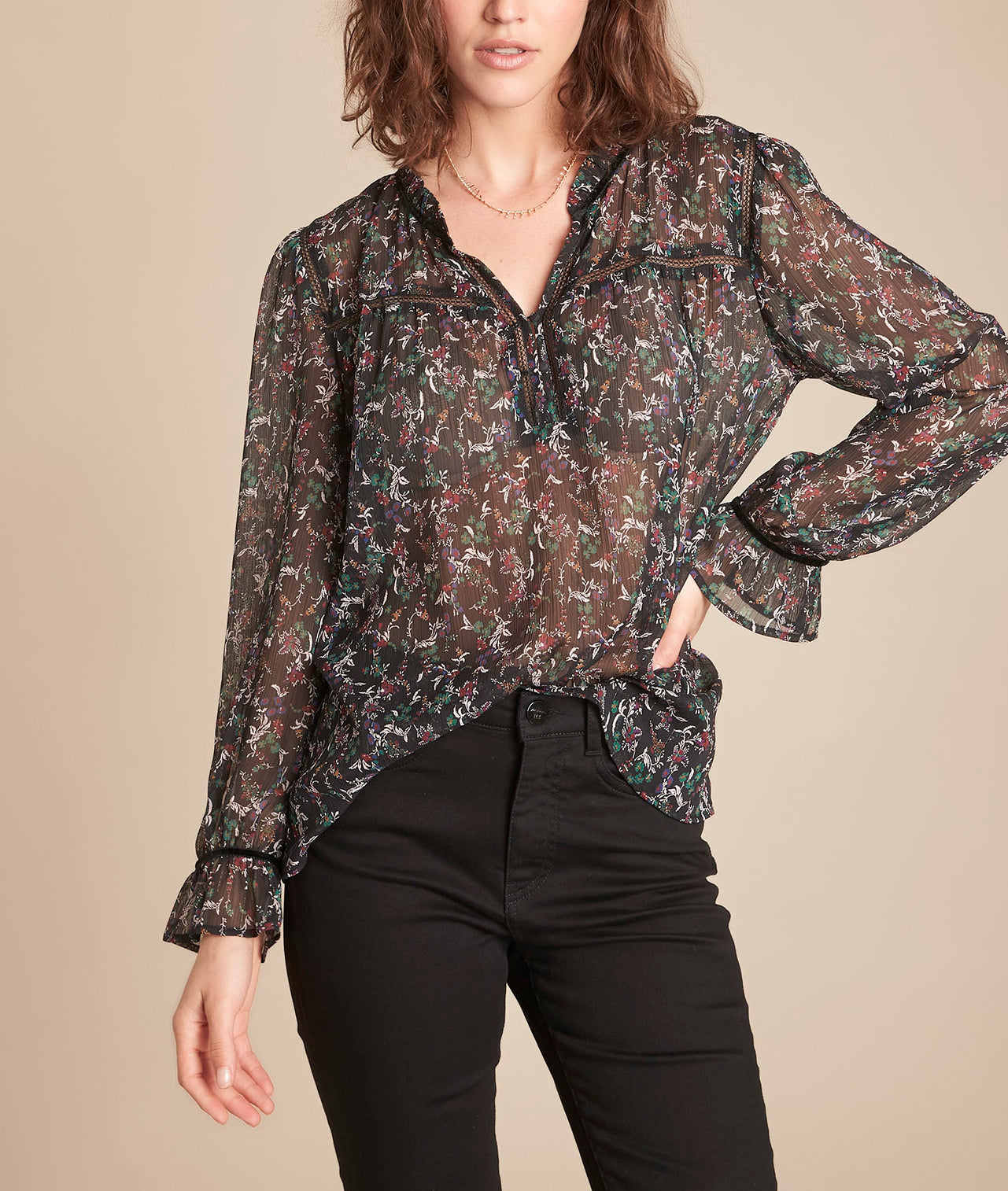 Blouse imprimé fleuri Marcelline Faume - seconde main