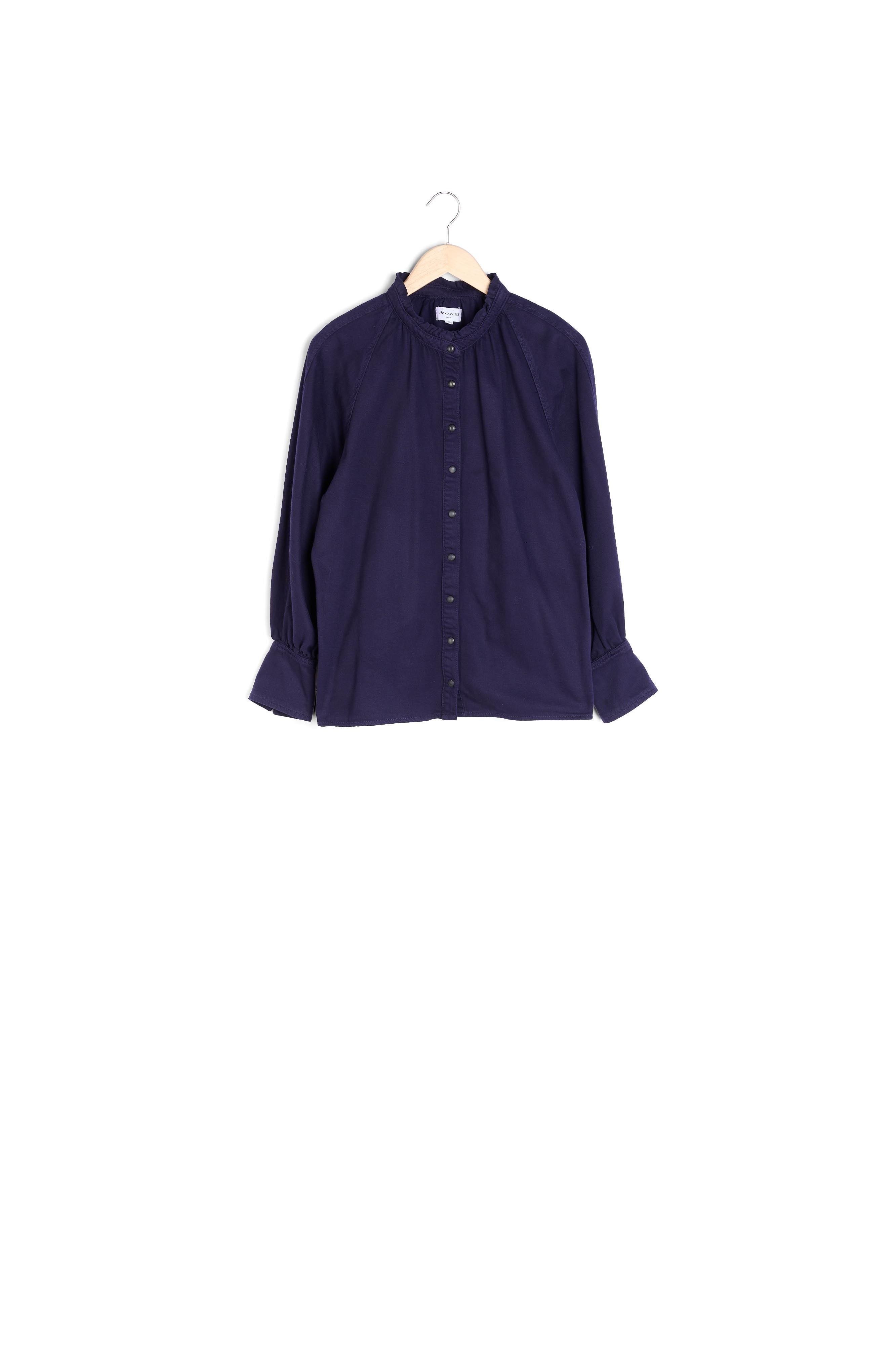 Chemise en coton violet foncé Carole Faume - seconde main
