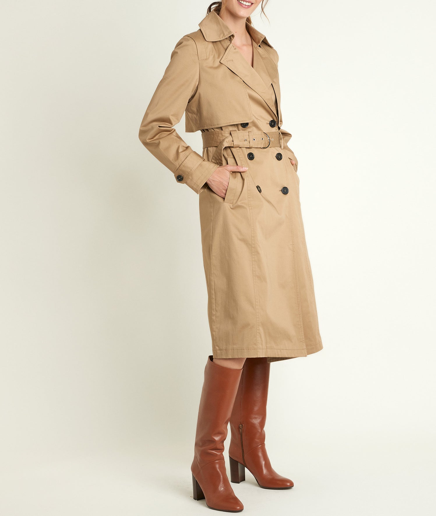 Trench long beige Samaya Faume - seconde main