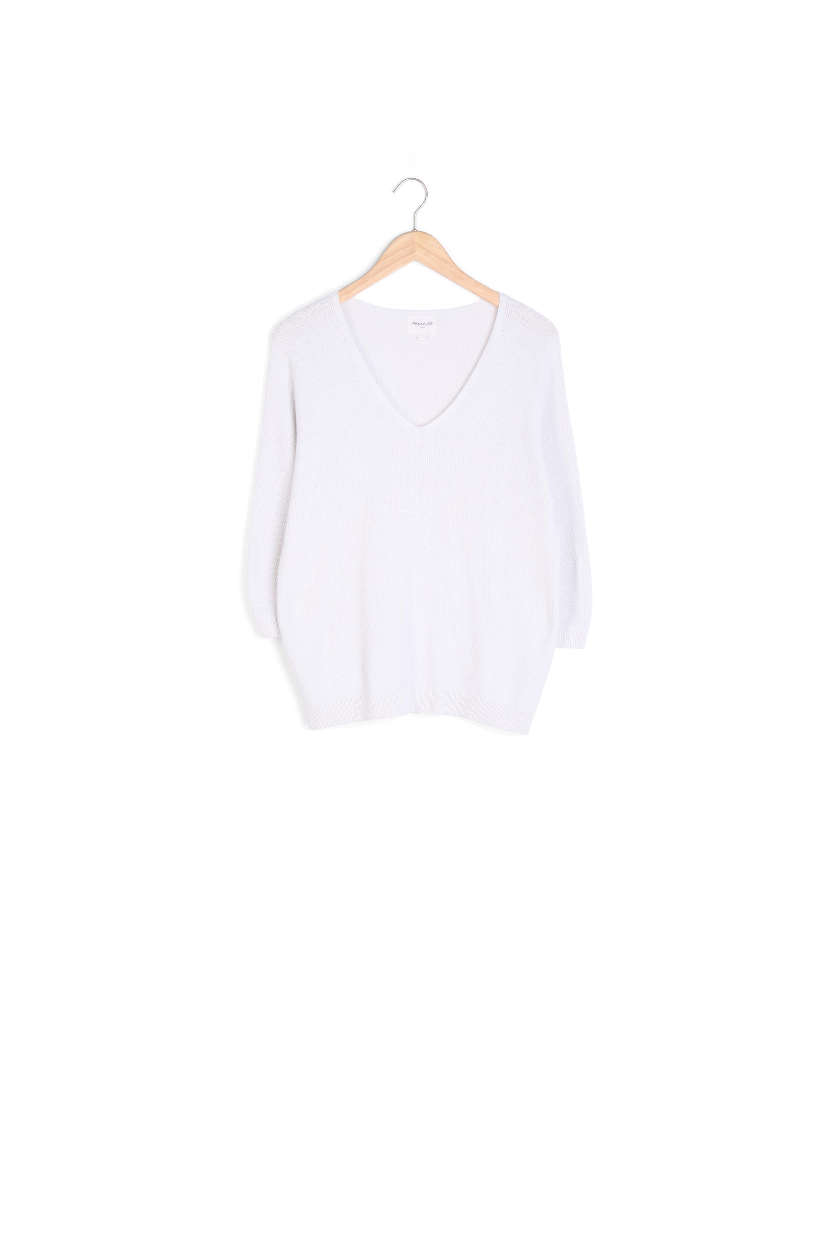 Pull en coton et lurex ivoire Basil Faume - seconde main