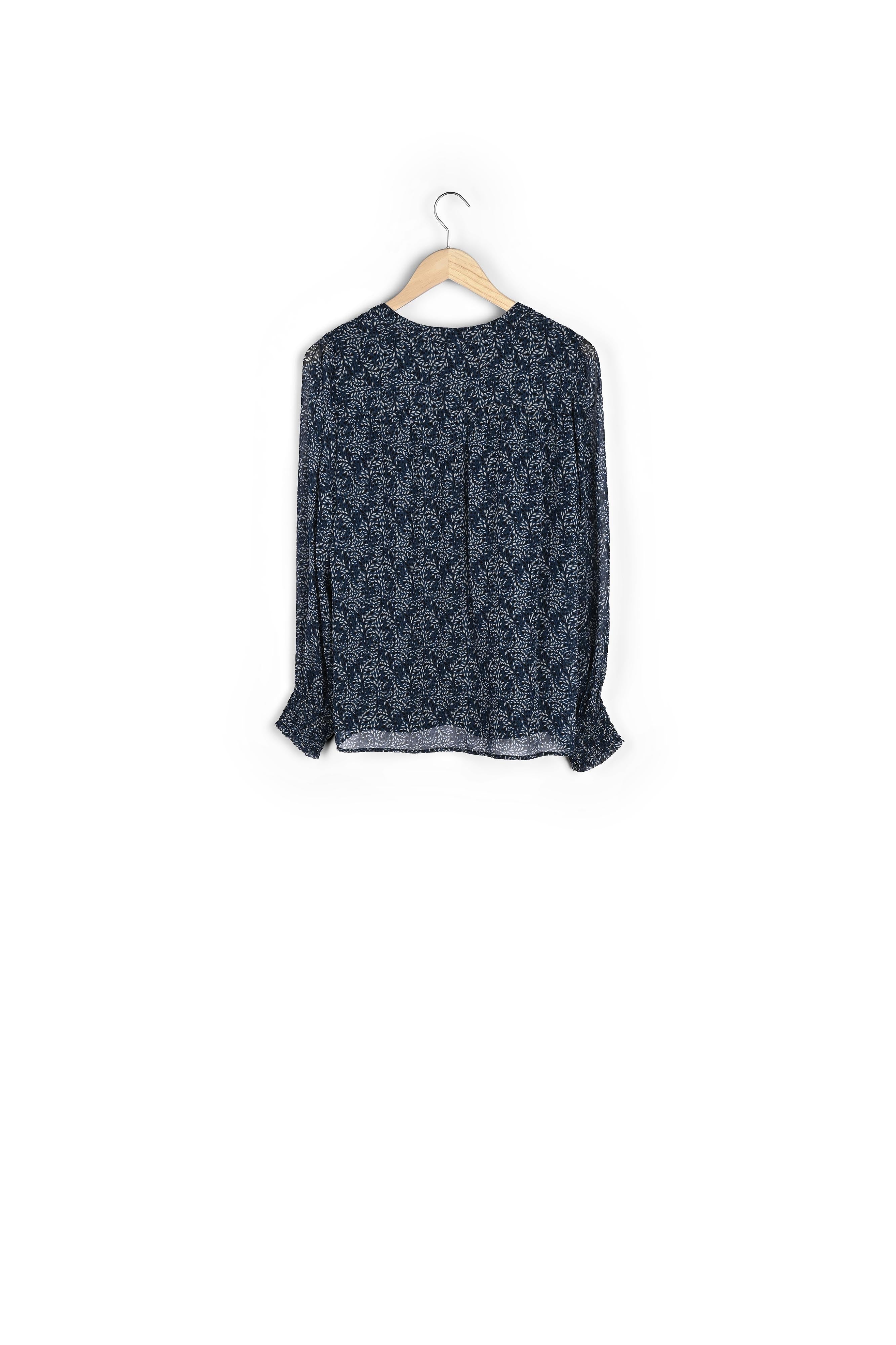 Blouse imprimée pétrole Caly Faume - seconde main