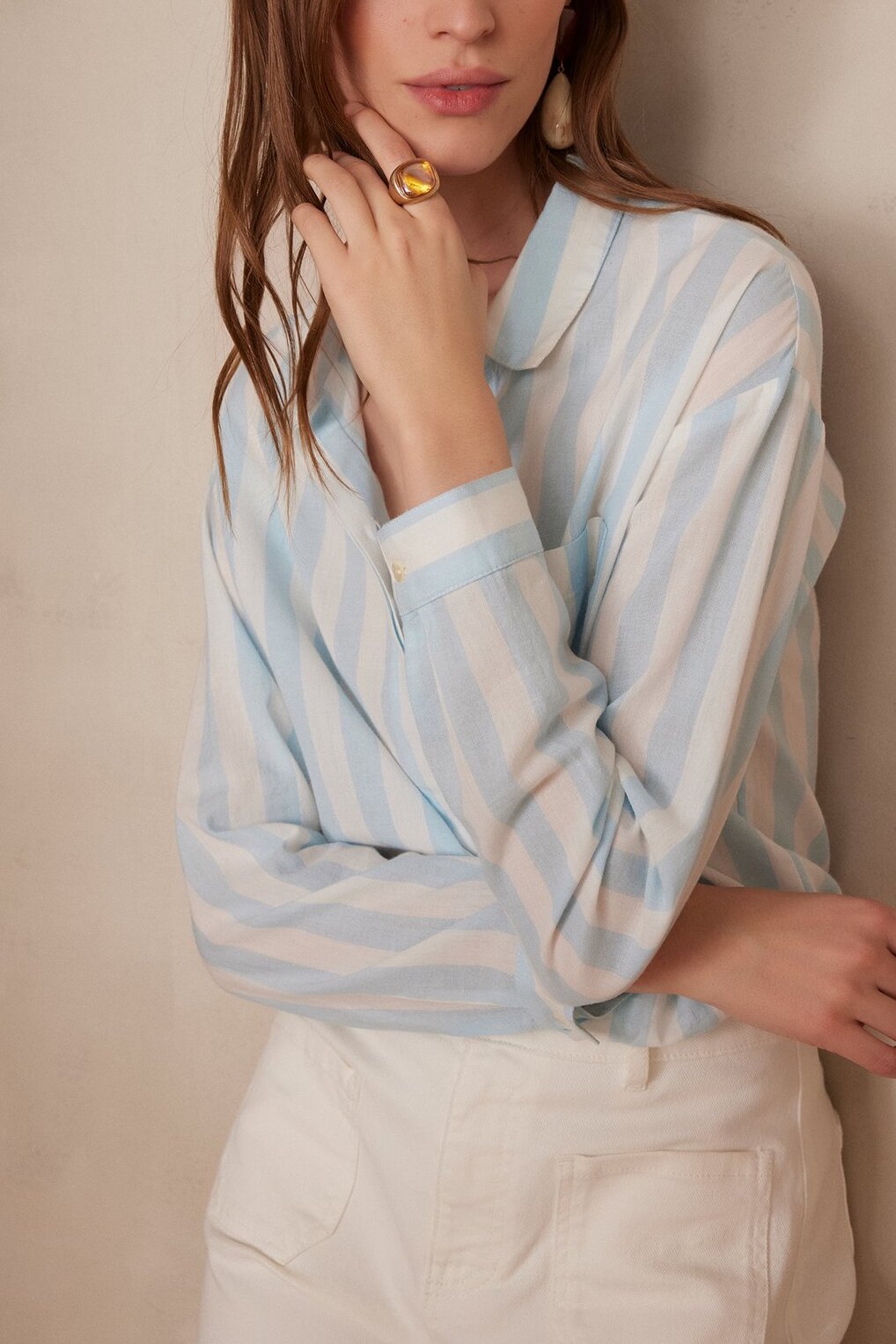 Chemisier MARILOU 100% coton à  rayures Faume - seconde main