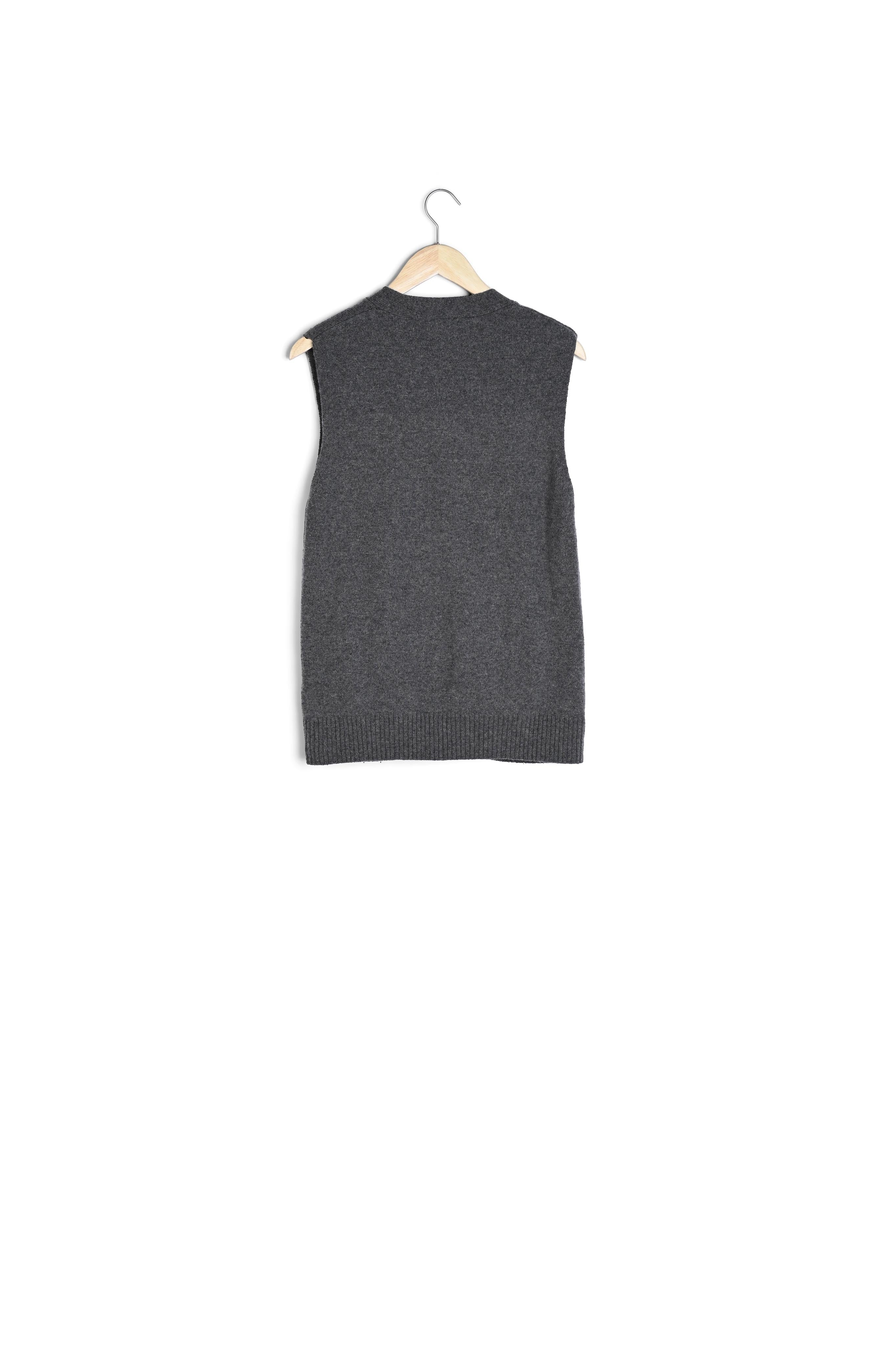 Gilet sans manches en laine responsable gris Bryton Faume - seconde main