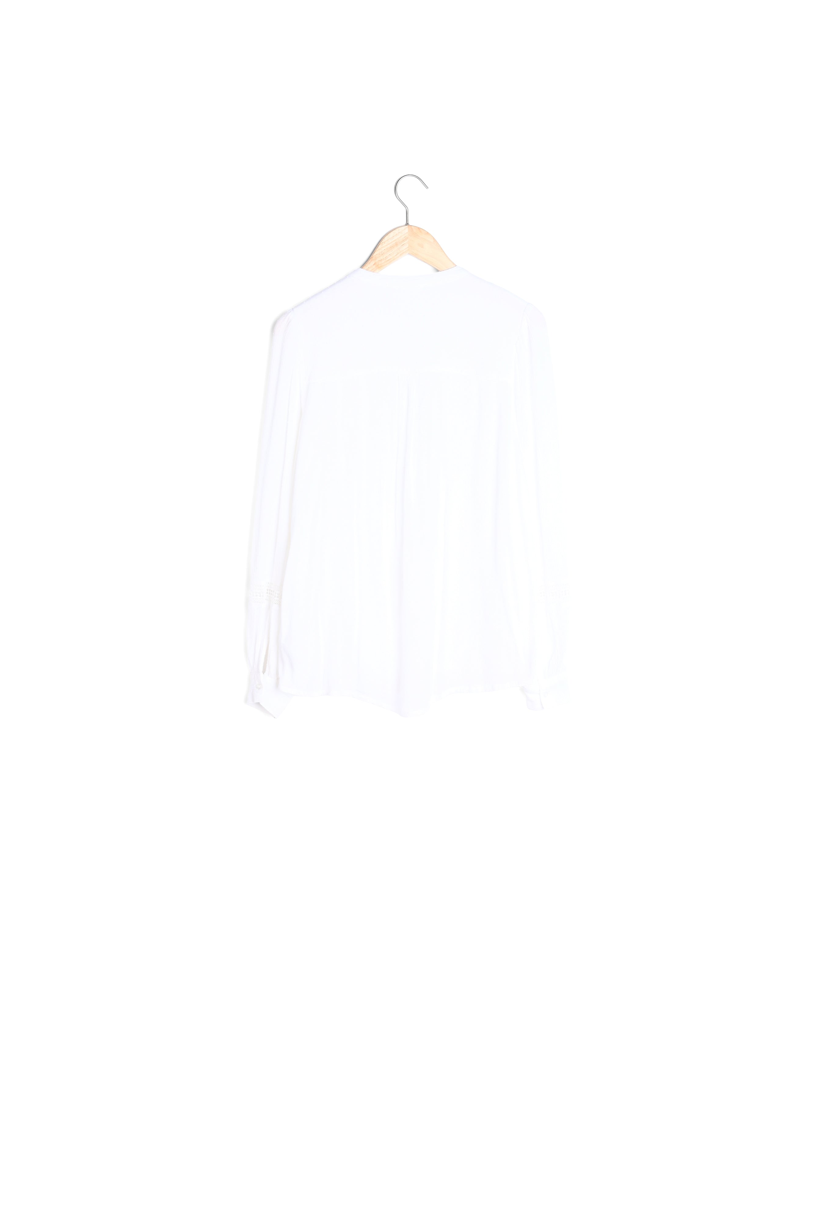 Blouse à dentelle en coton crème Lisa Faume - seconde main